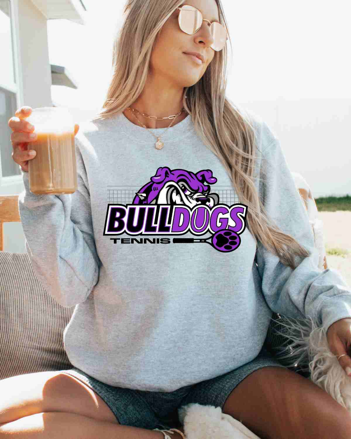 Bulldogs Tennis Peaking DTF Transfer - Rustic Grace Heat Transfer Company