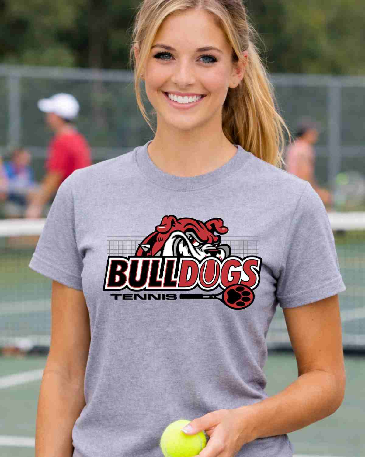 Bulldogs Tennis Peaking DTF Transfer - Rustic Grace Heat Transfer Company