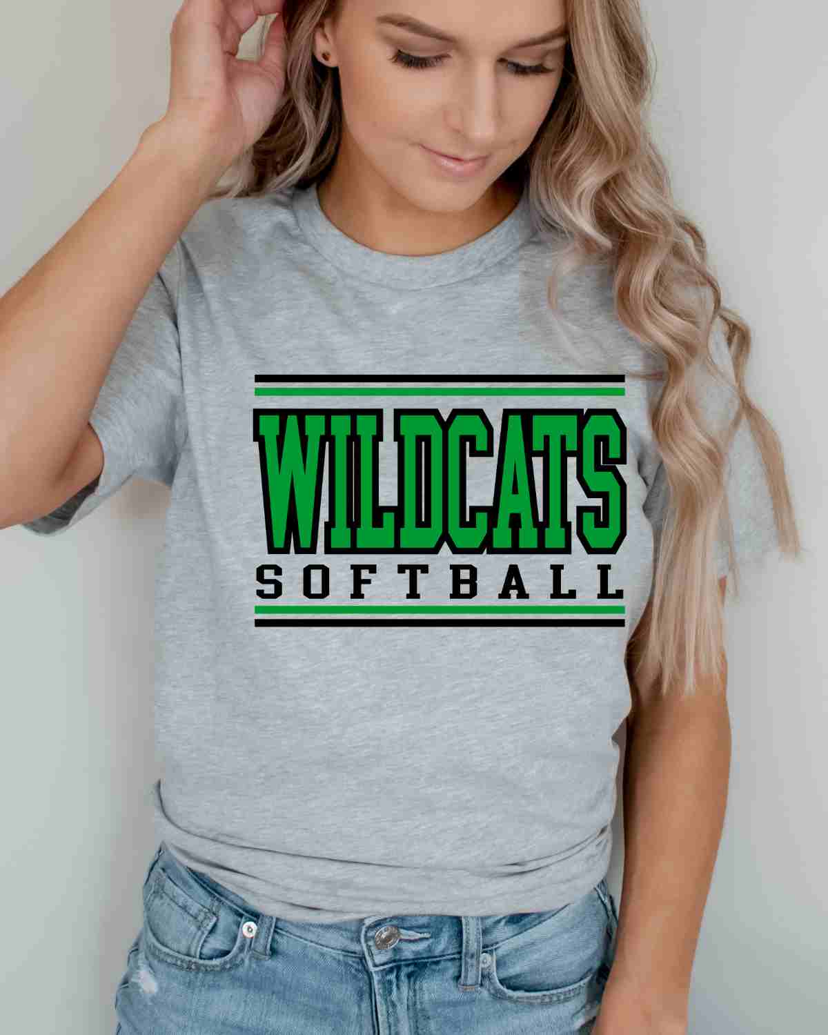 Wildcats Softball Stripes DTF Transfer - Rustic Grace Heat Transfer Company
