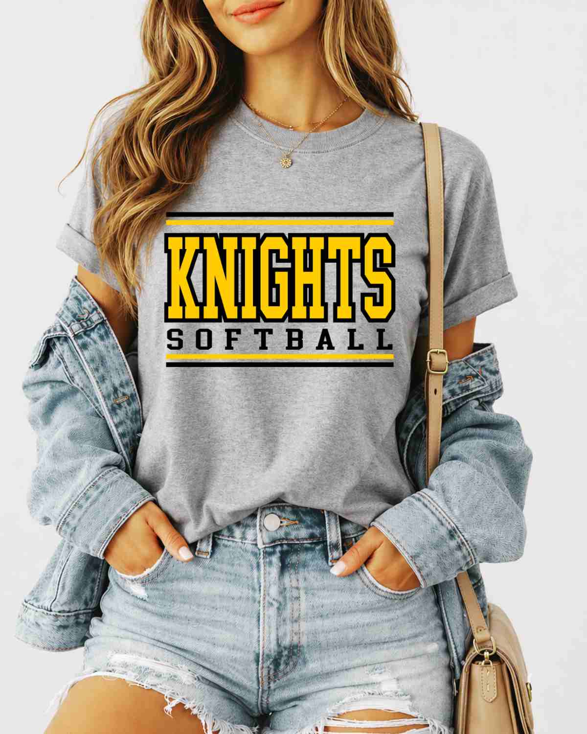 Knights Softball Stripes DTF Transfer - Rustic Grace Heat Transfer Company