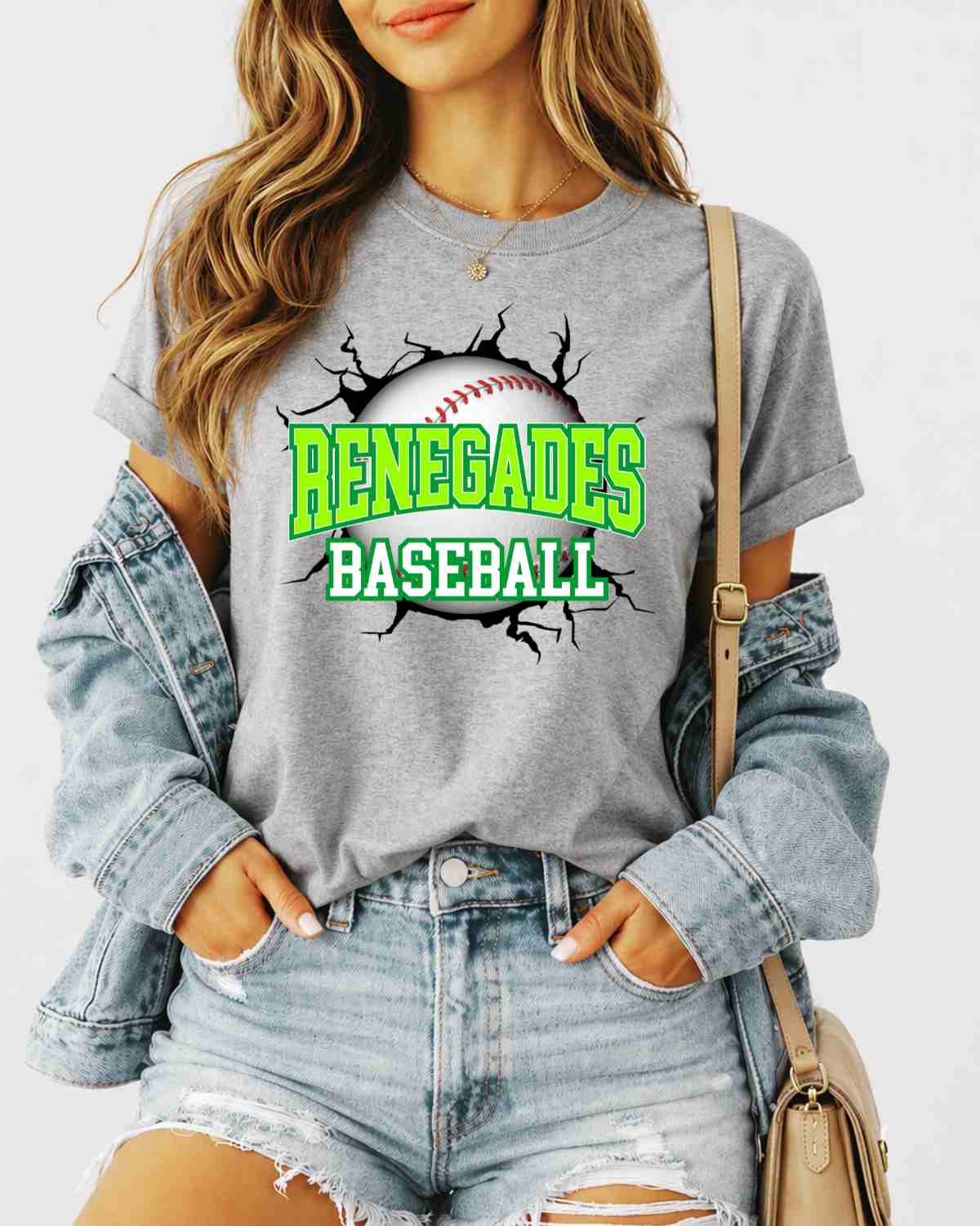 Renegades Baseball Break Through DTF Transfer - Rustic Grace Heat Transfer Company