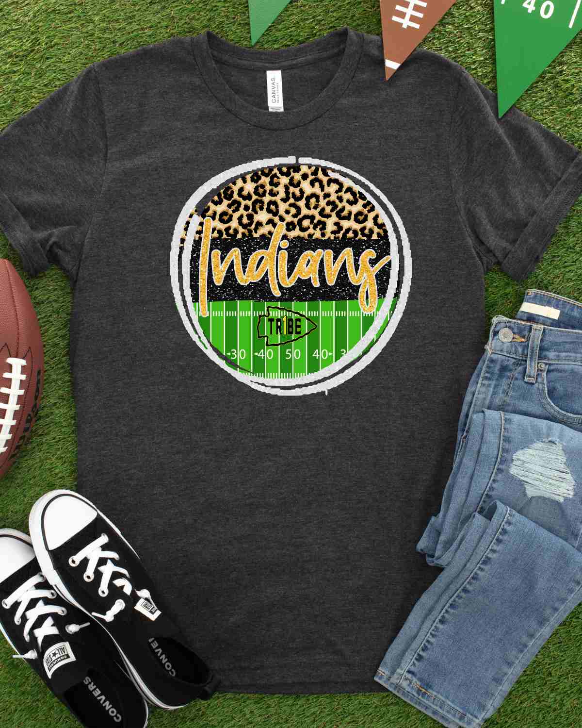 Indians Tribe Football Field Circle DTF Transfer