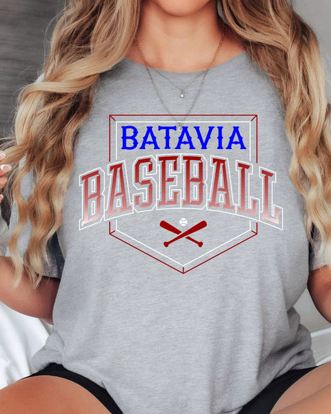 Batavia Baseball Home Plate DTF Transfer