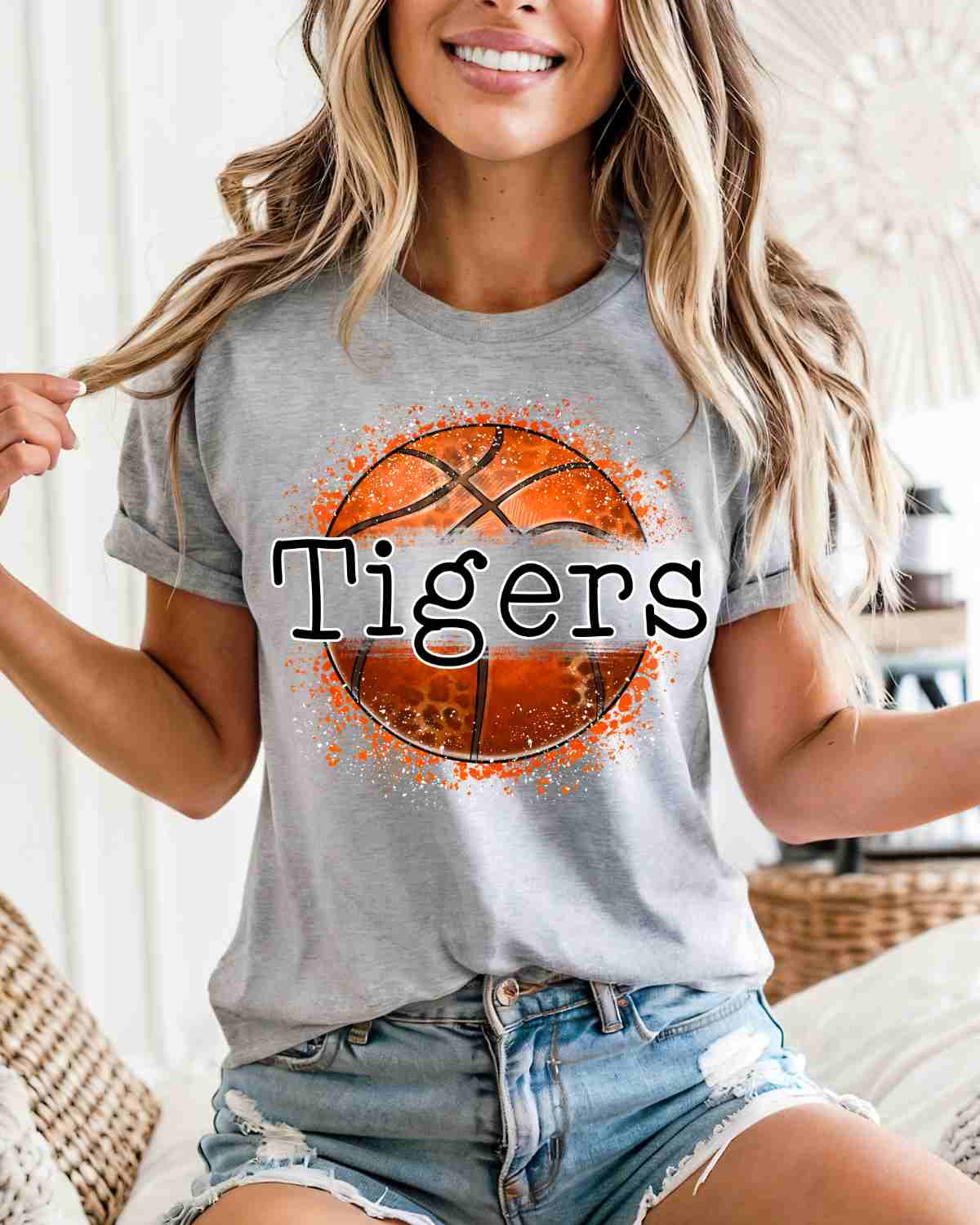 Custom Basketball Leopard Splatter DTF Transfer