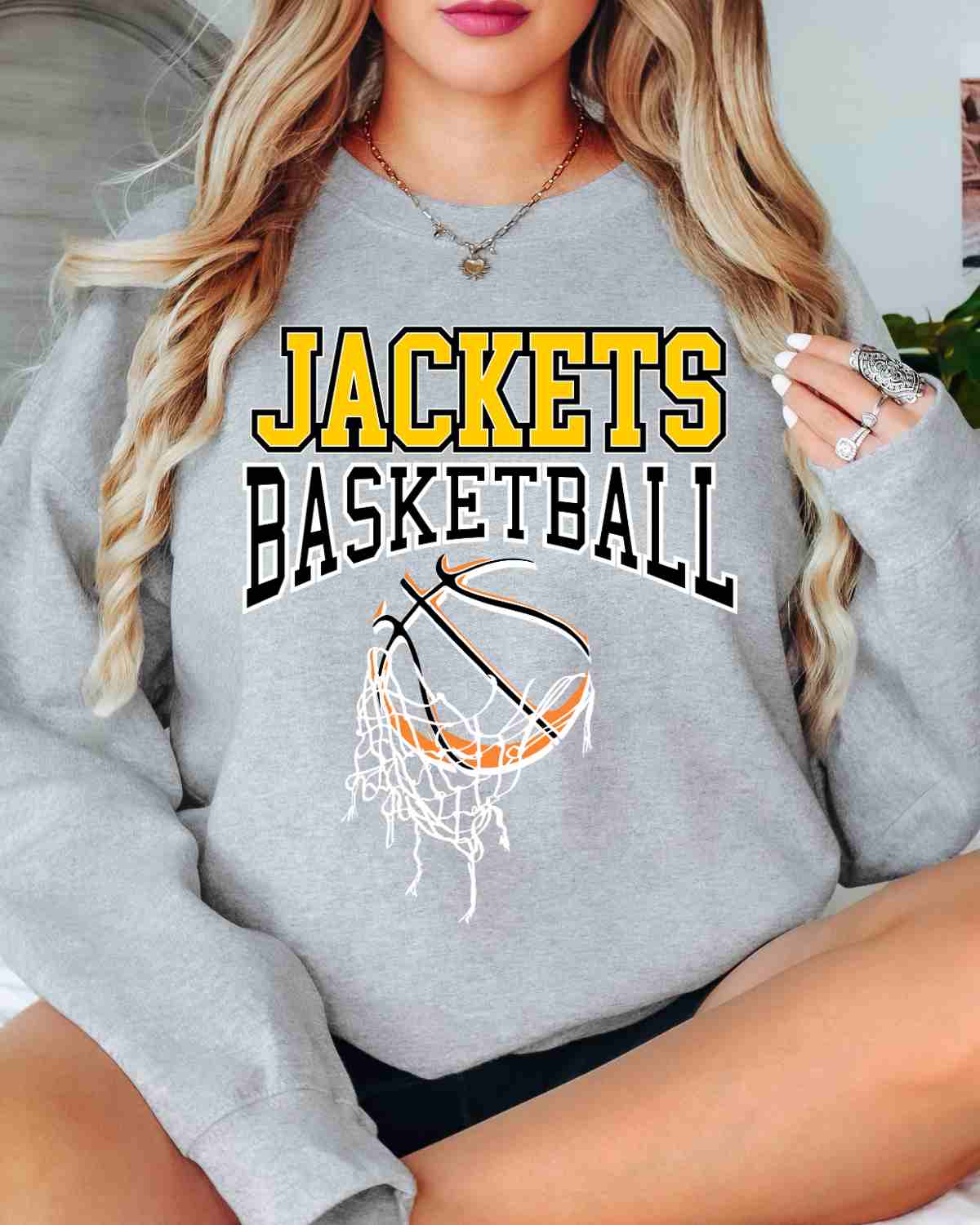 Jackets Basketball Hanging Net DTF Transfer