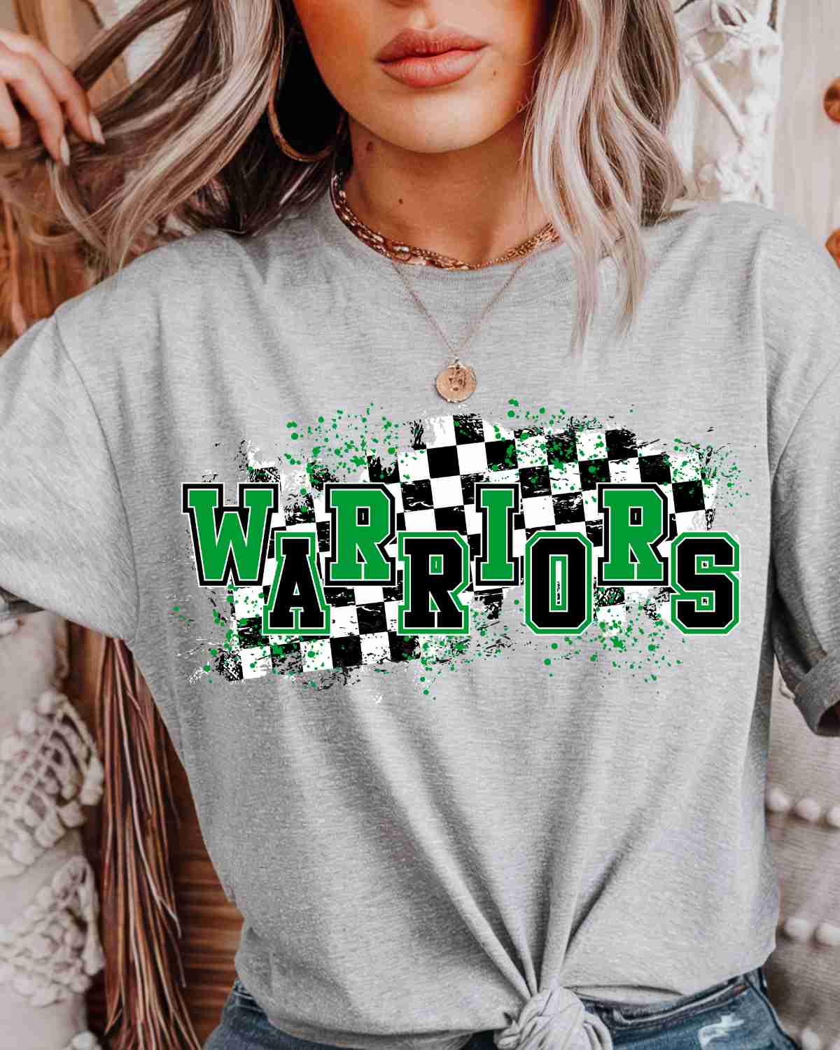 Warriors Checkered Swash DTF Transfer