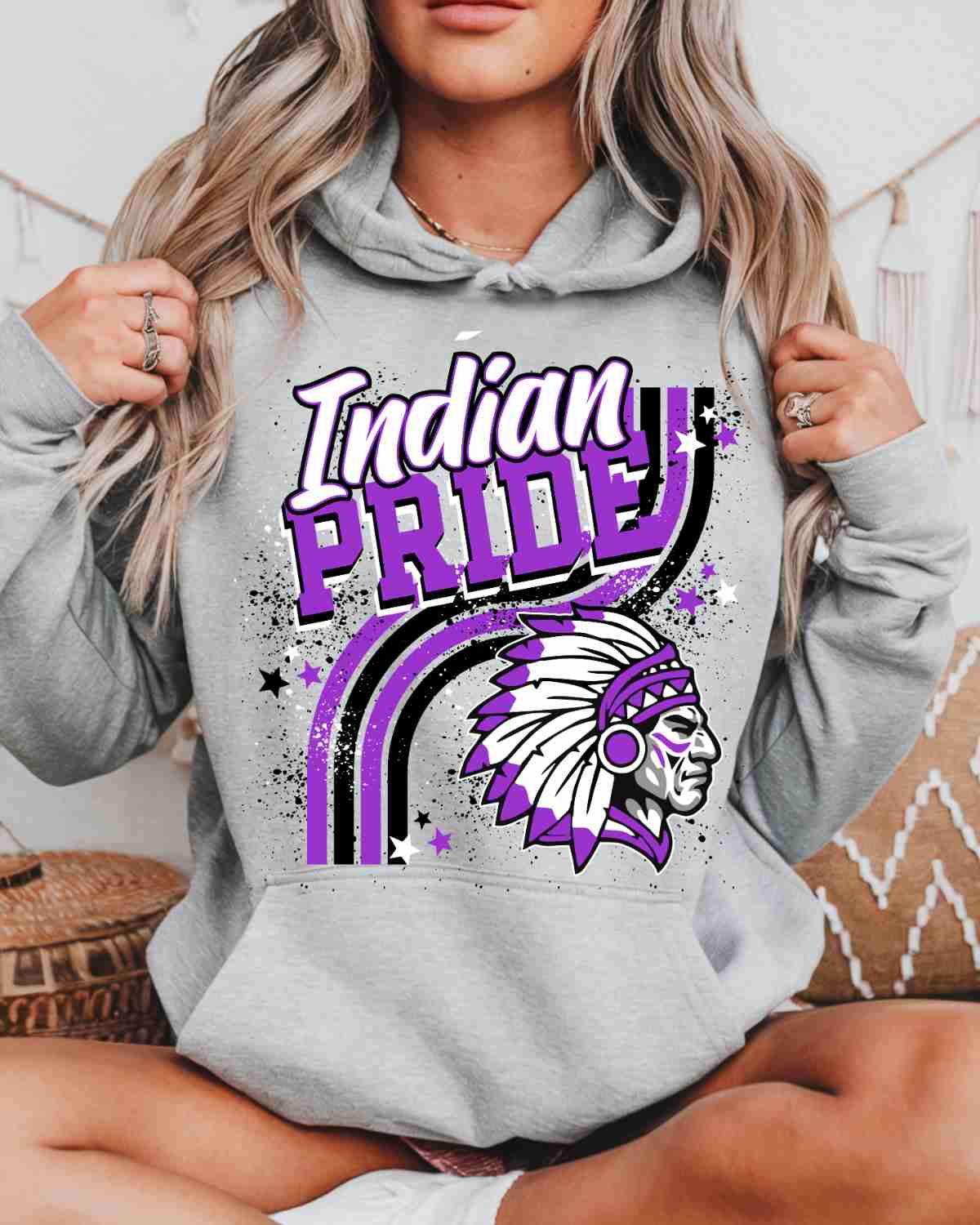 Indian Pride Wavy Stripes DTF Transfer