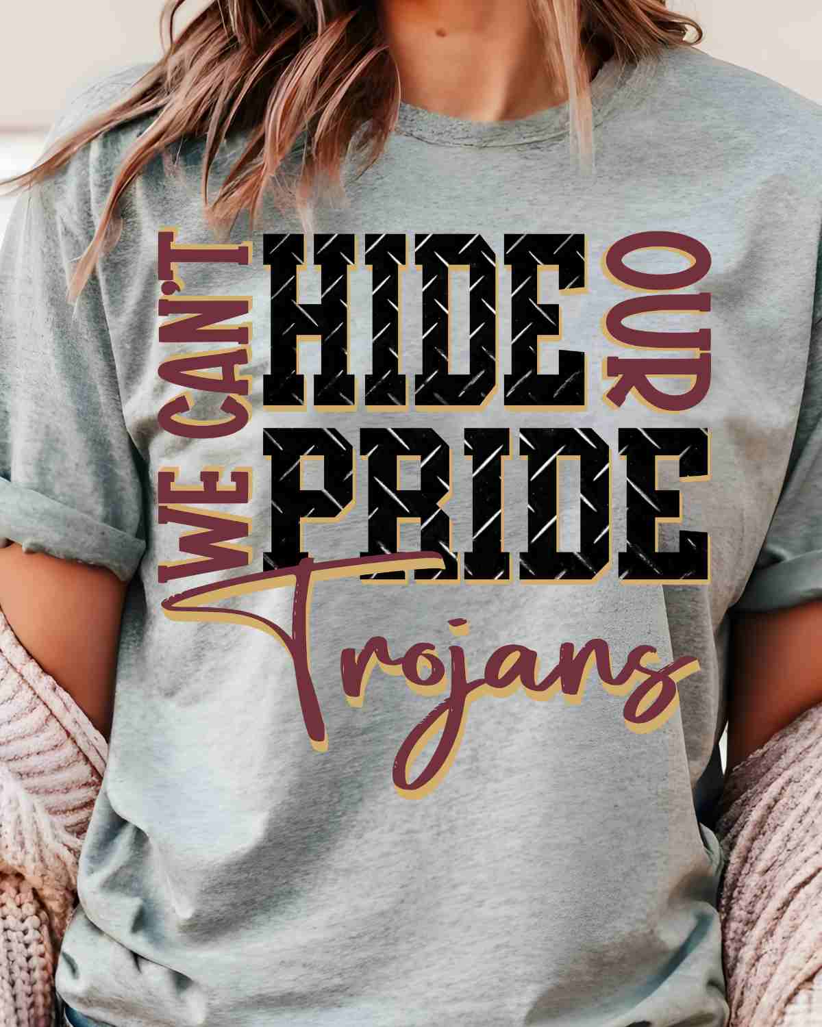 We Can't Hide Our Pride Trojans DTF Transfer