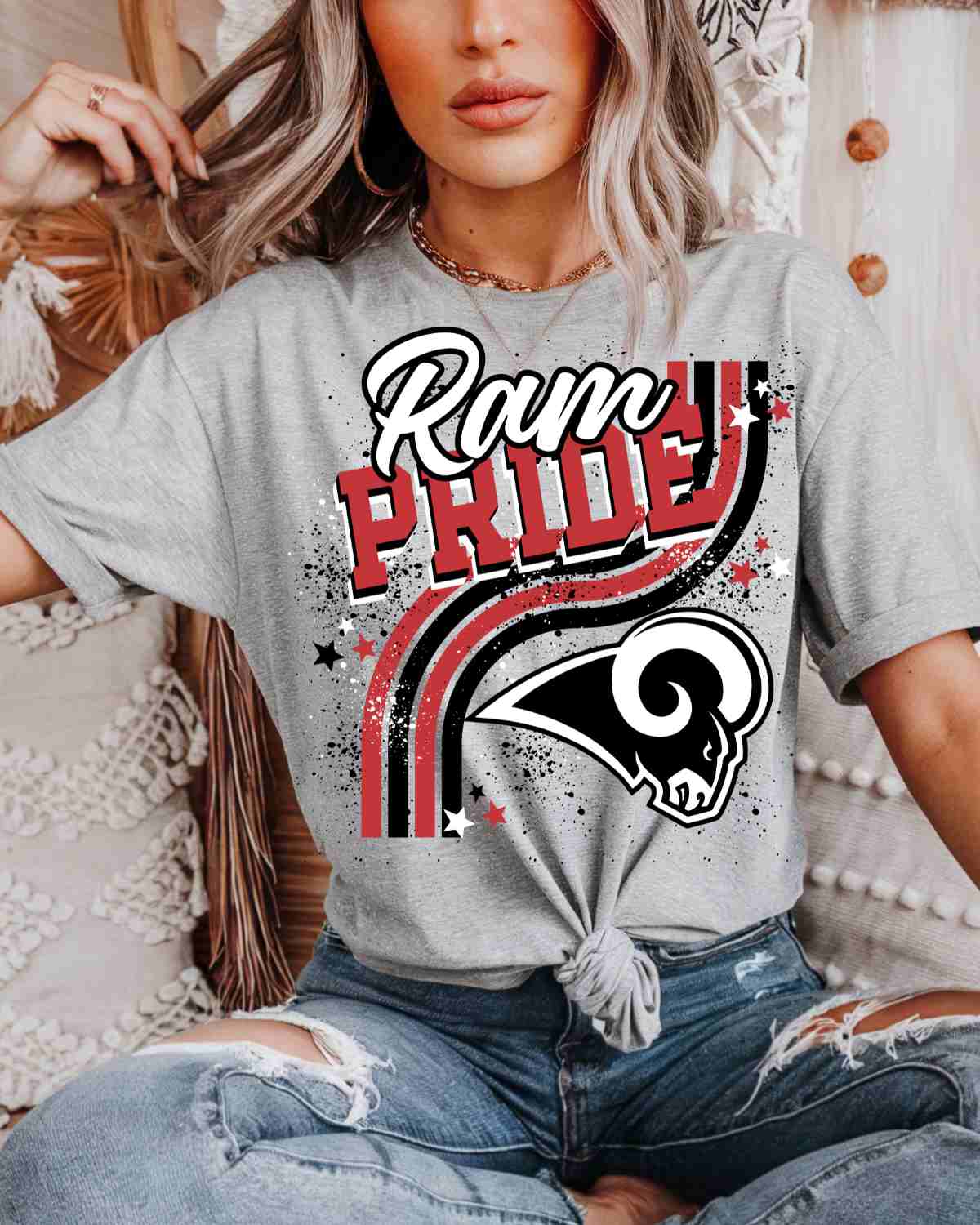 Ram Pride Wavy Stripes DTF Transfer