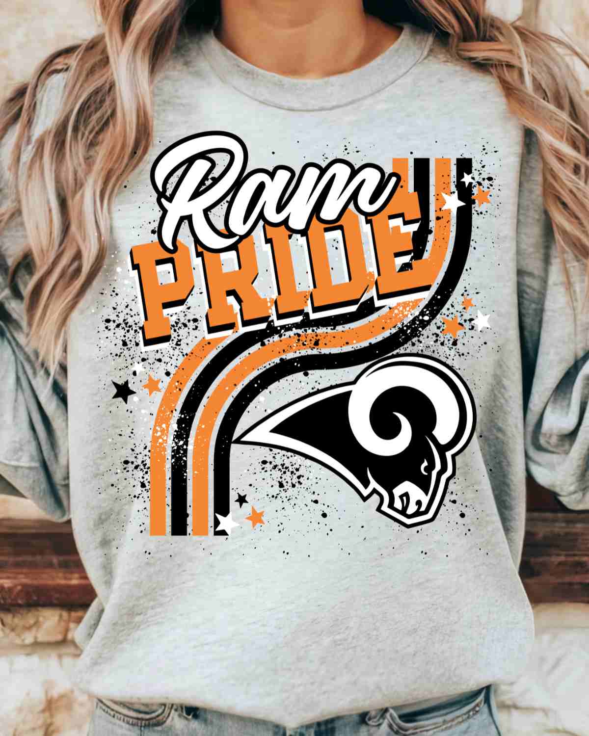 Ram Pride Wavy Stripes DTF Transfer