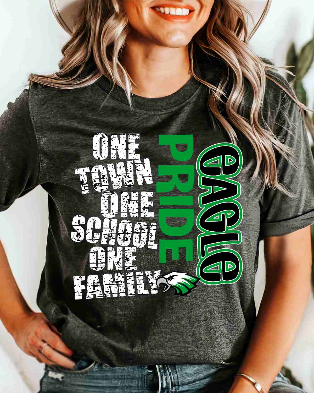 One Town One School Eagle Pride DTF Transfer