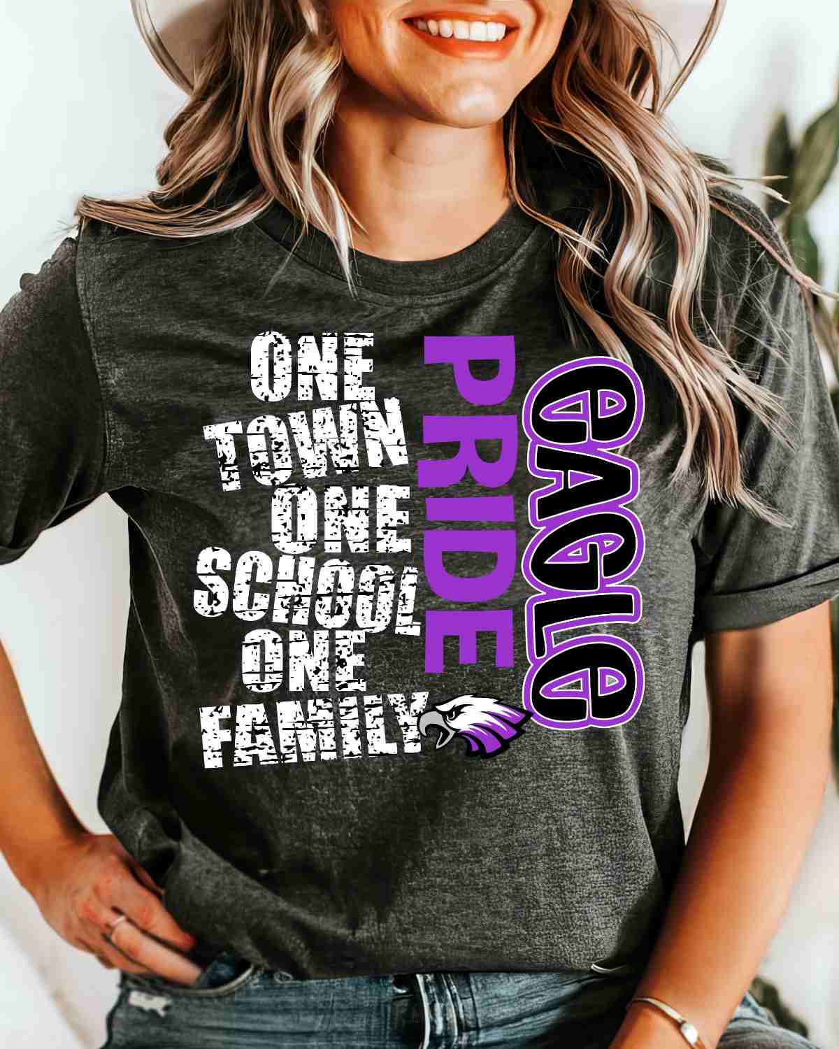 One Town One School Eagle Pride DTF Transfer