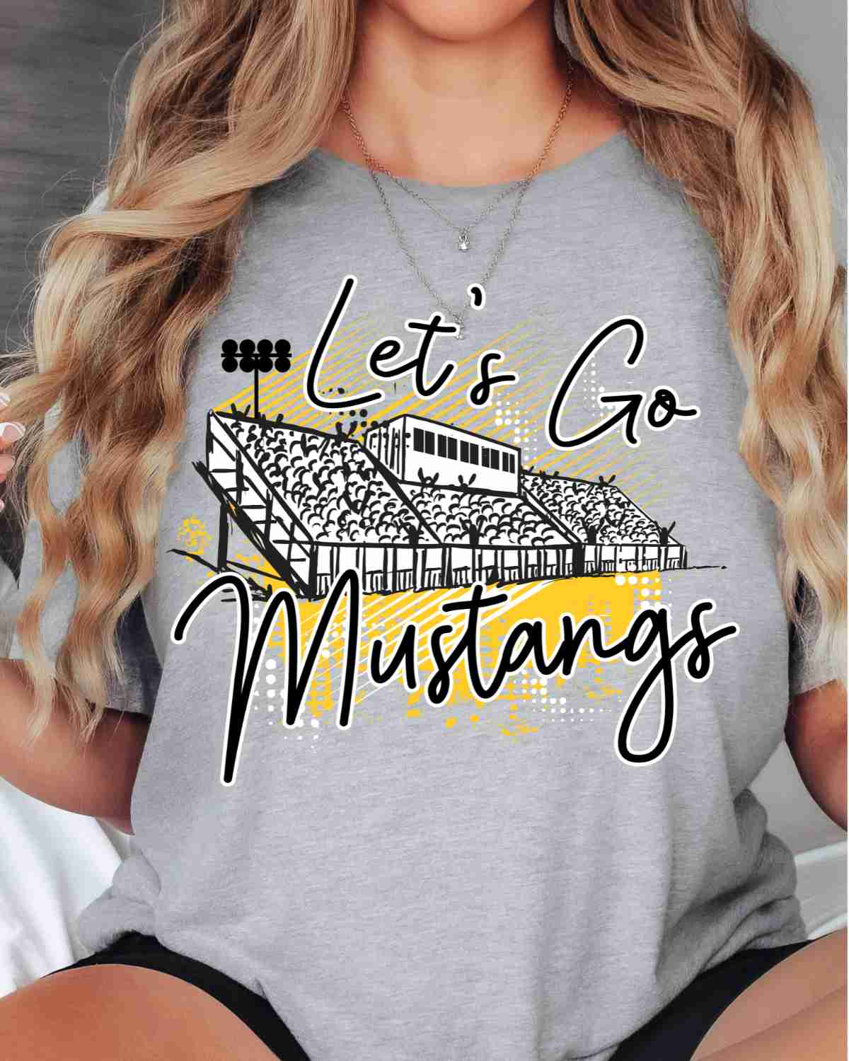 Let's Go Mustangs Stadium DTF Transfer
