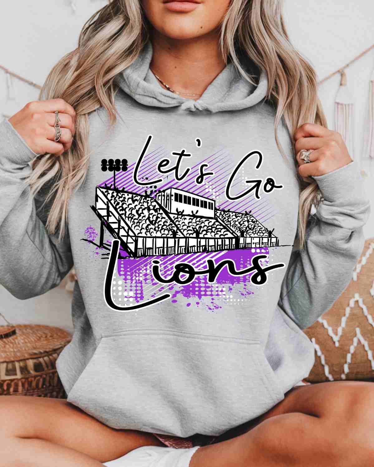 Let's Go Lions Stadium DTF Transfer