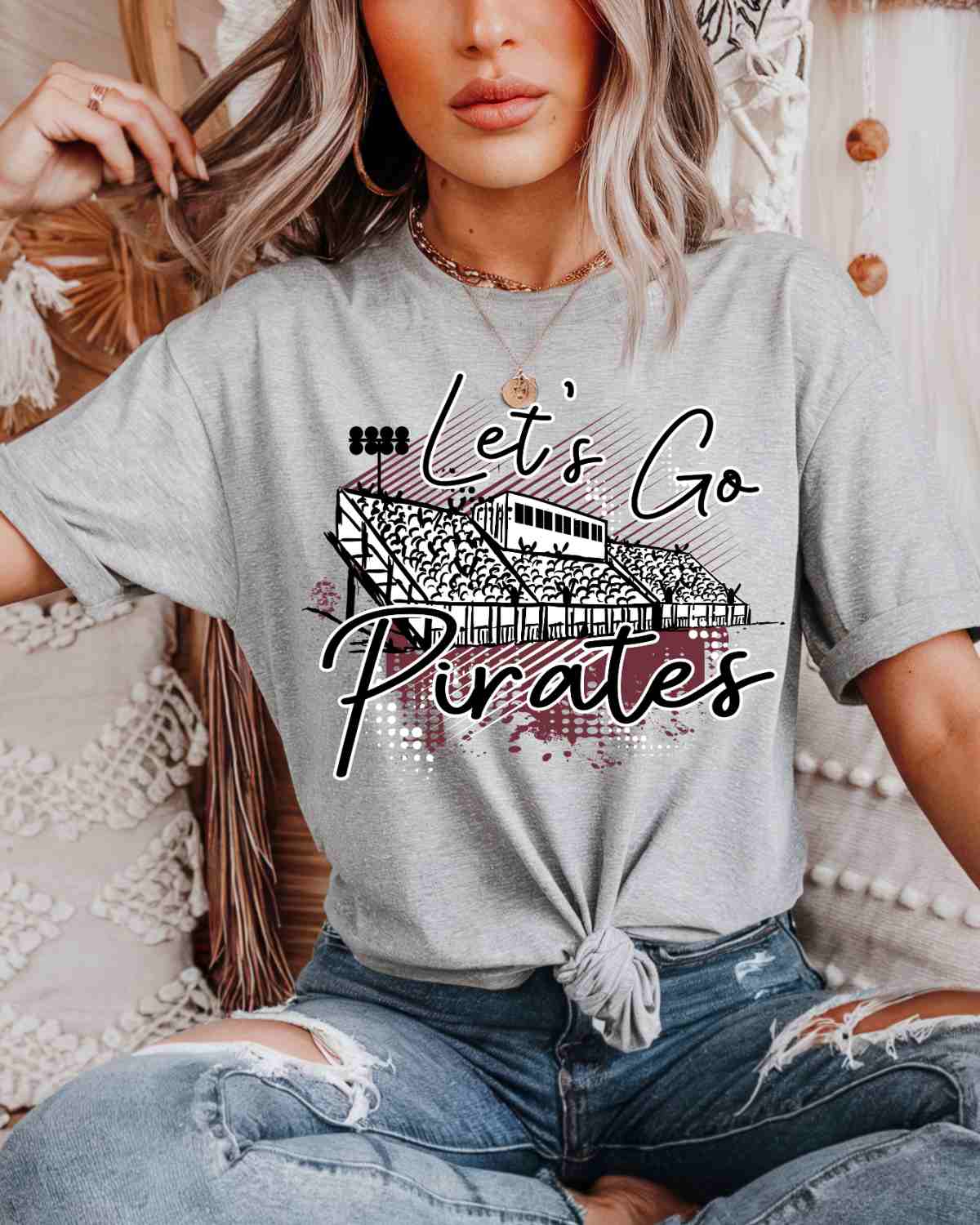 Let's Go Pirates Stadium DTF Transfer