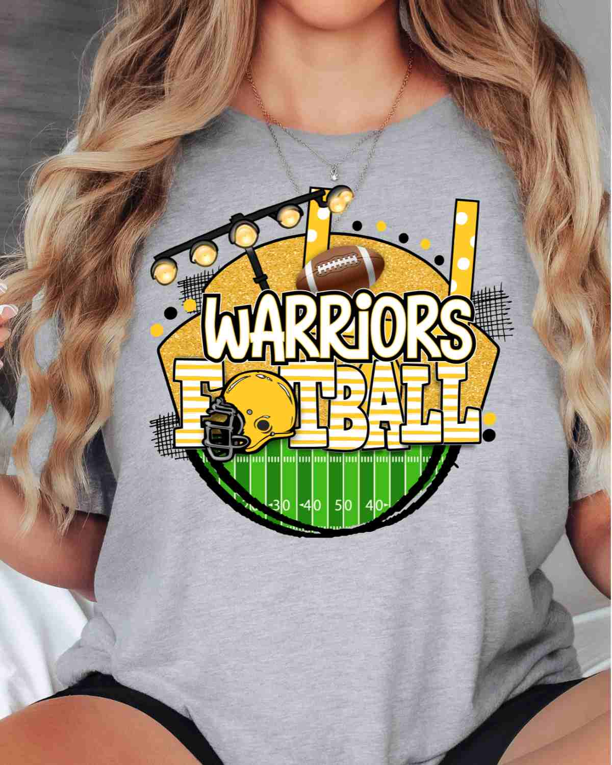 Warriors Football Stadium Circle DTF Transfer