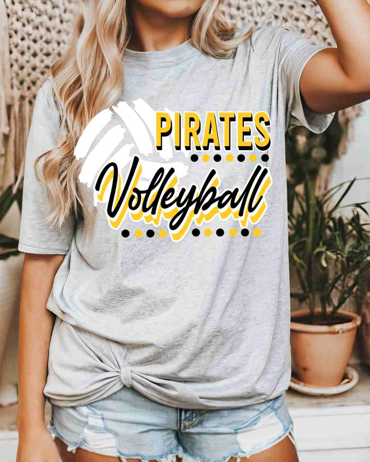 Pirates Volleyball with Dots DTF Transfer