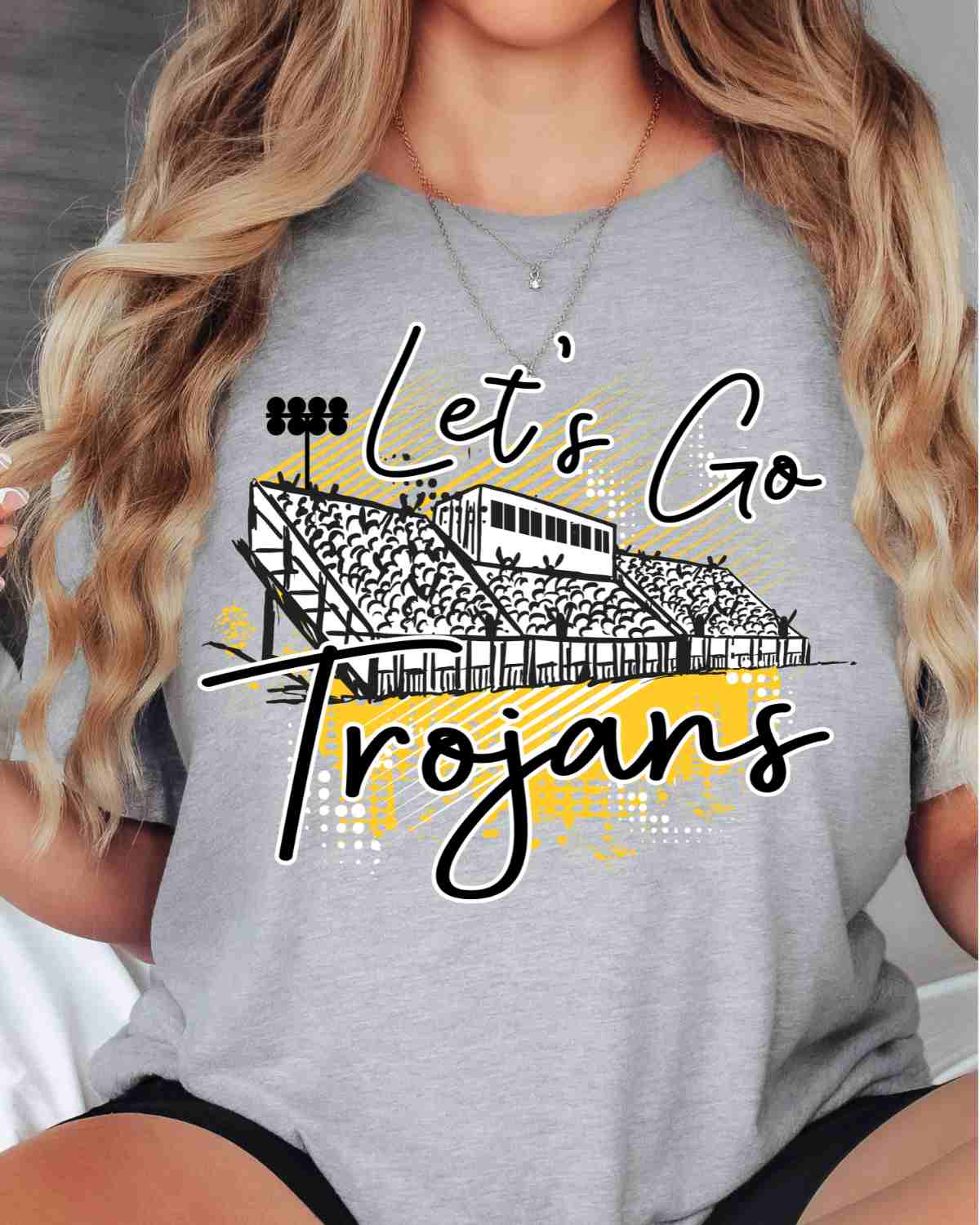 Let's Go Trojans Stadium DTF Transfer