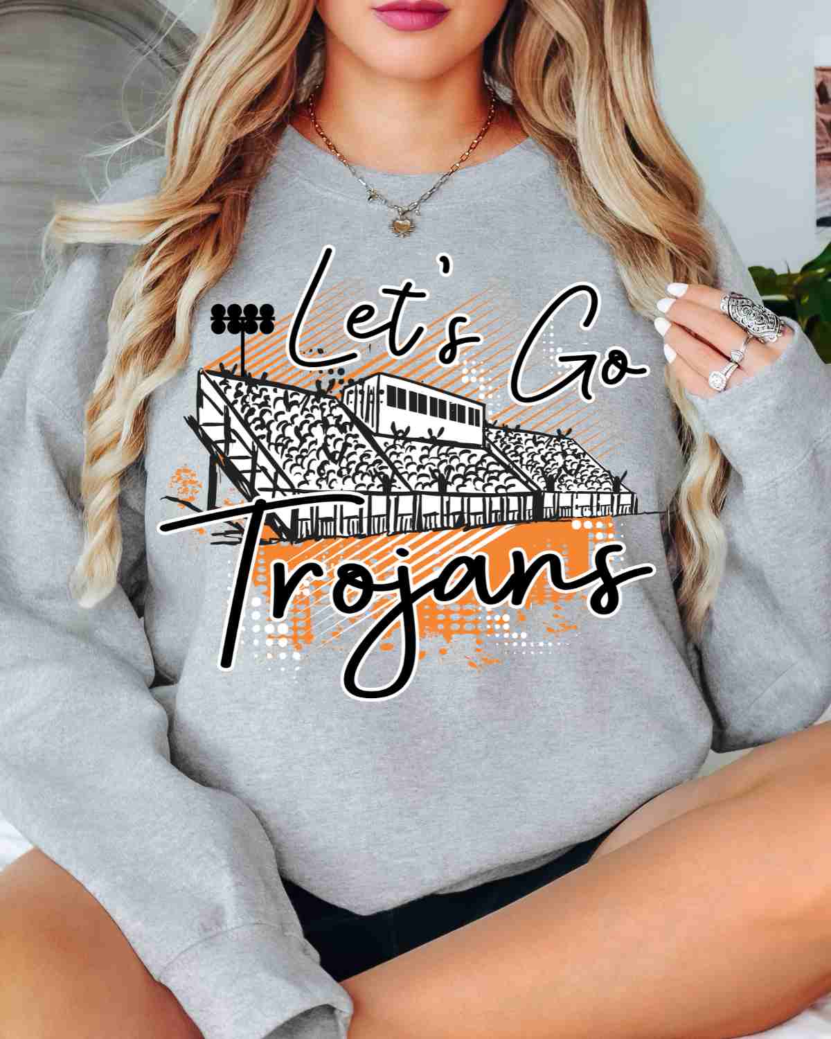 Let's Go Trojans Stadium DTF Transfer
