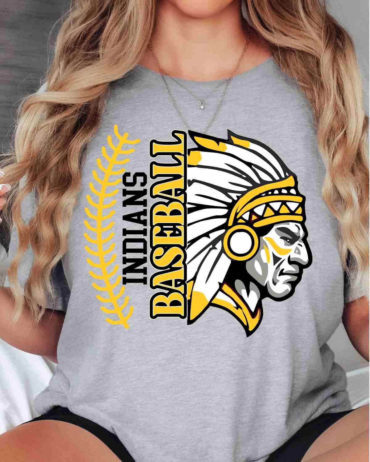 Indians Baseball Split DTF Transfer