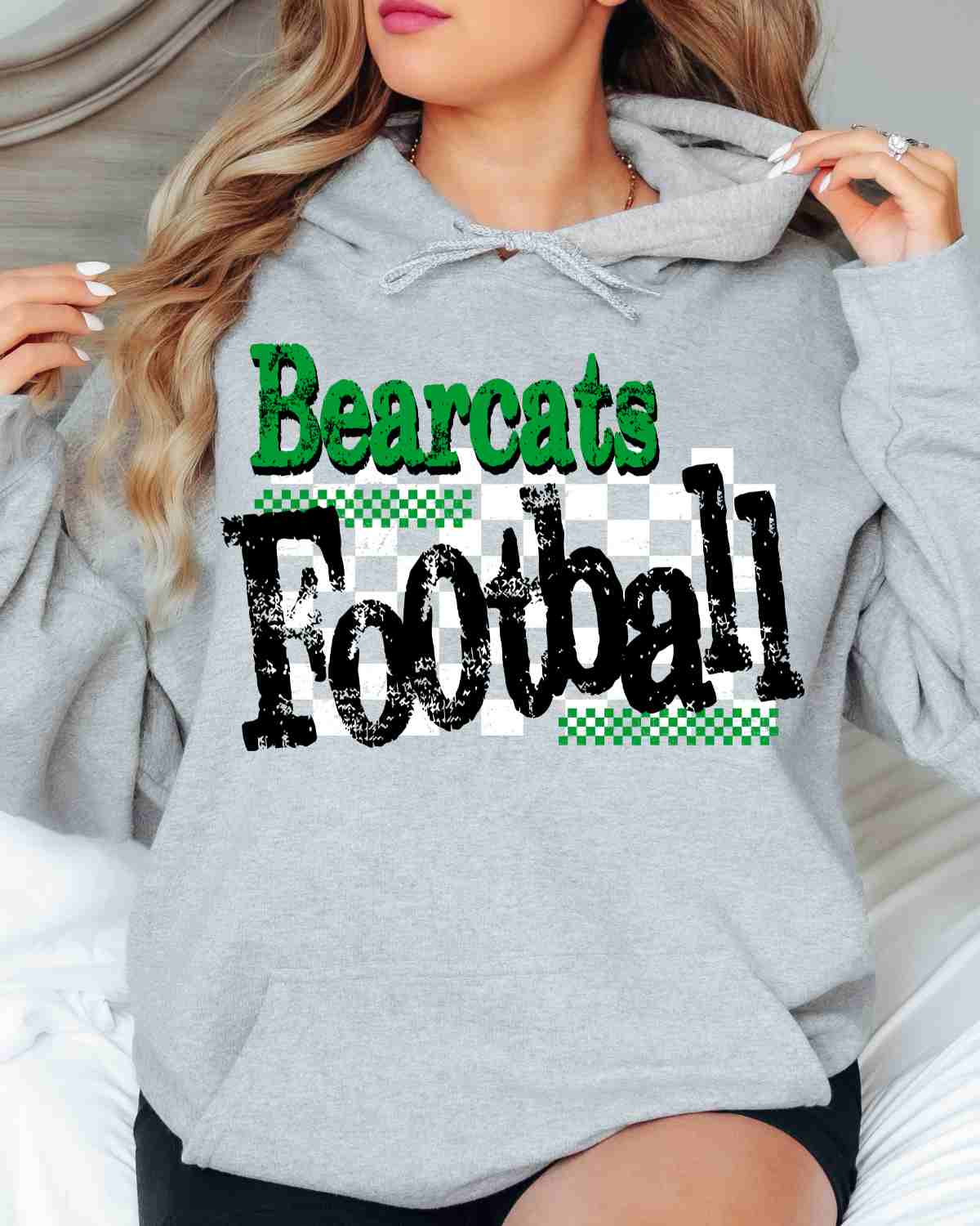 Bearcats Football Checkered Grunge DTF Transfer
