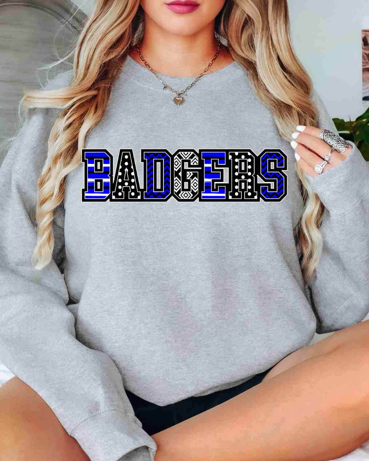 Badgers Patterned Word DTF Transfer