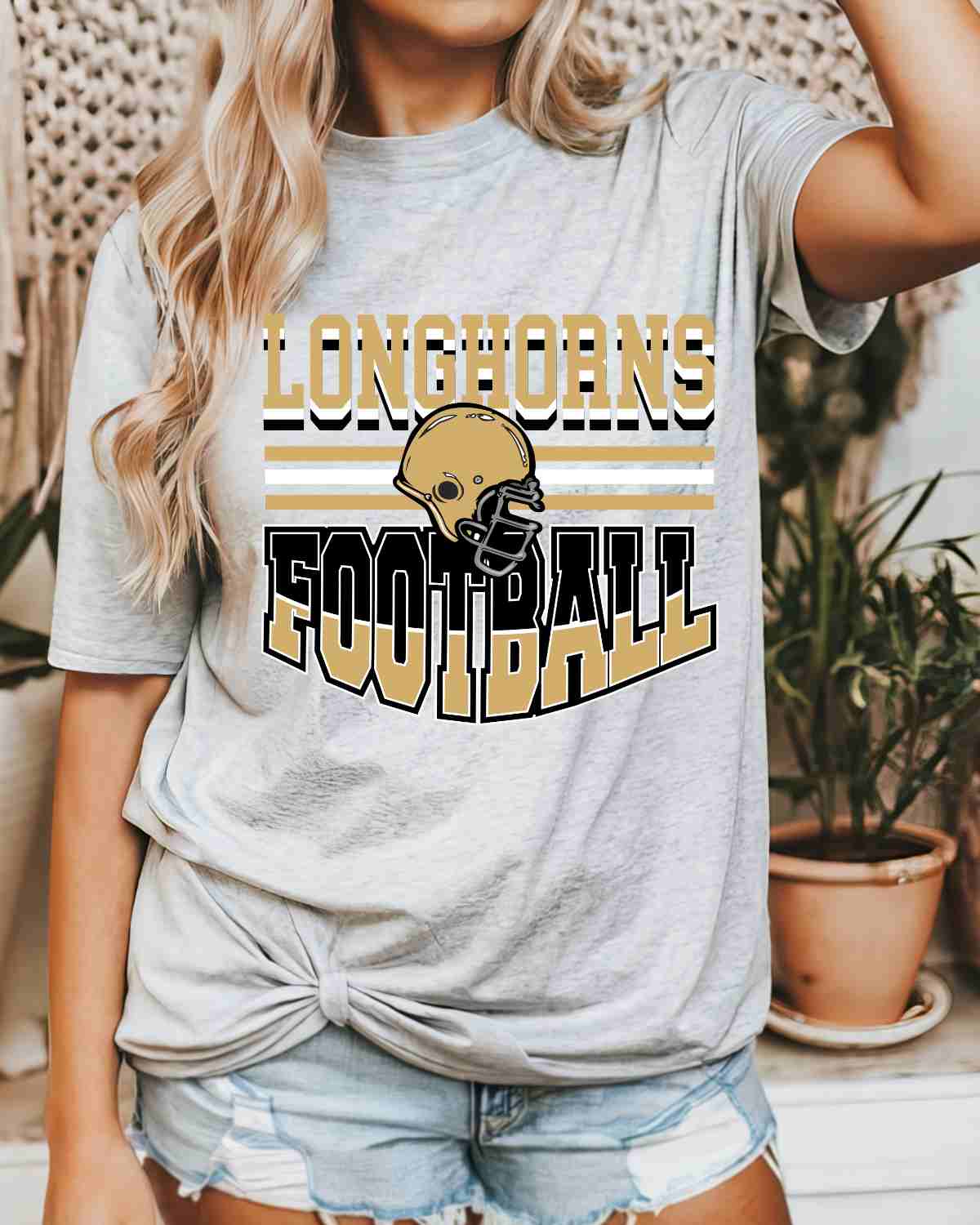 Longhorns Football Helmet Middle DTF Transfer