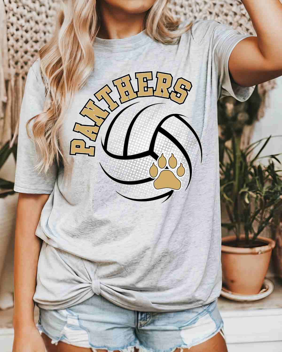 Panthers Volleyball Halftone DTF Transfer