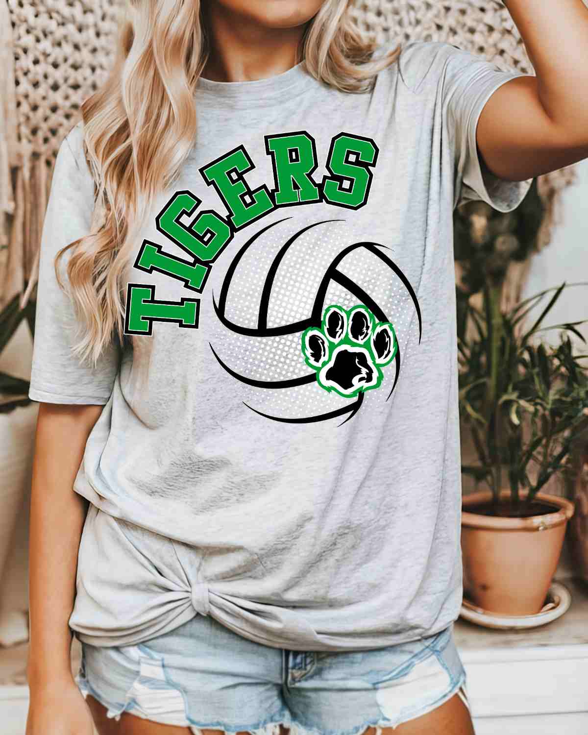 Tigers Volleyball Halftone DTF Transfer