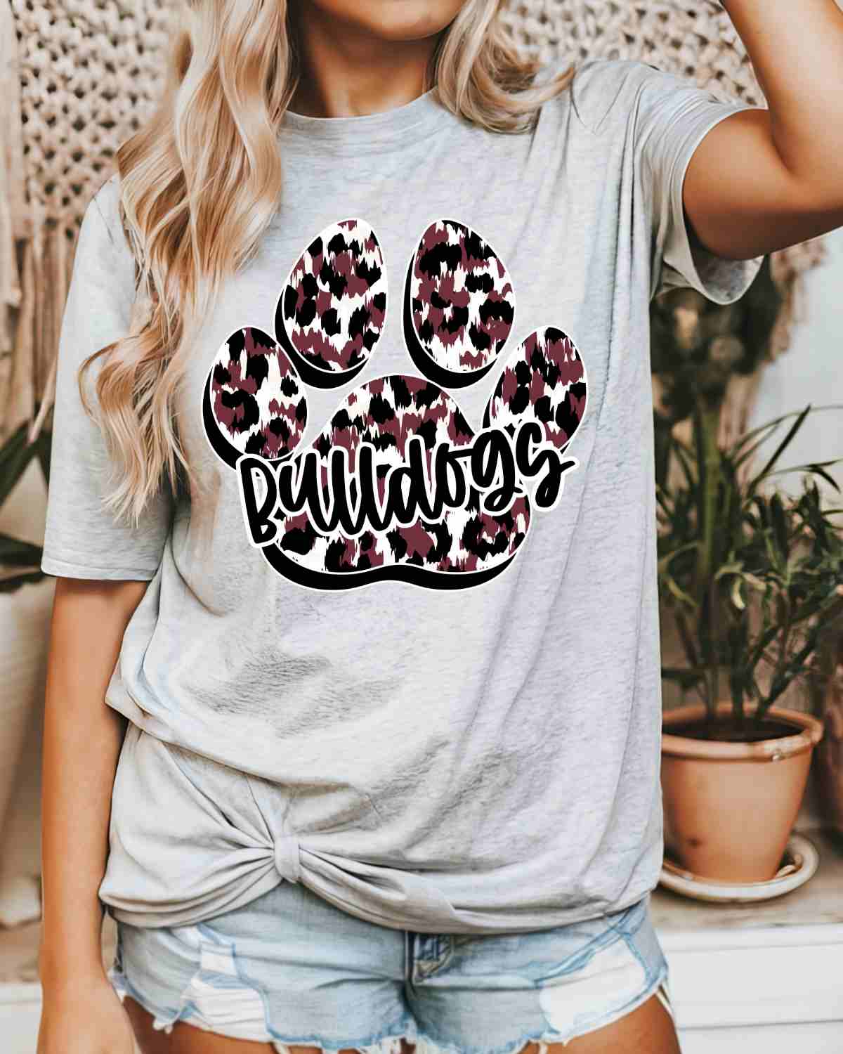 Bulldogs Paw Print DTF Transfer