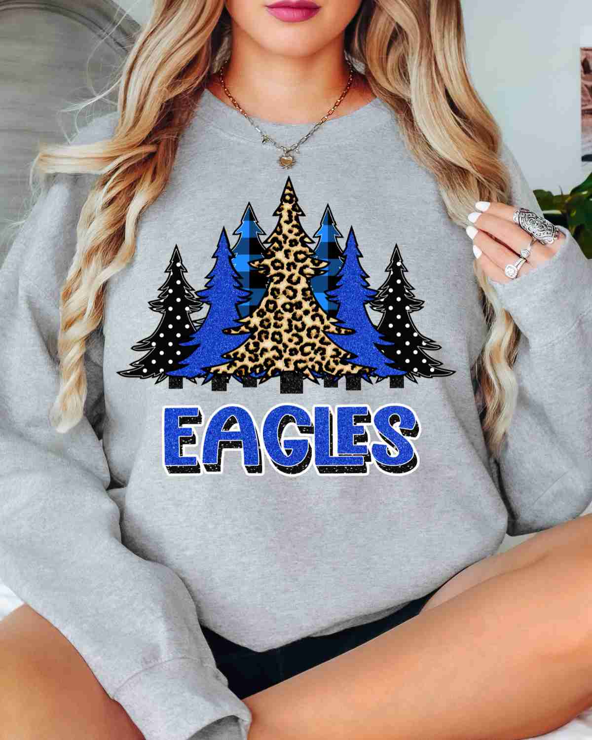 Eagle Christmas Trees DTF Transfer