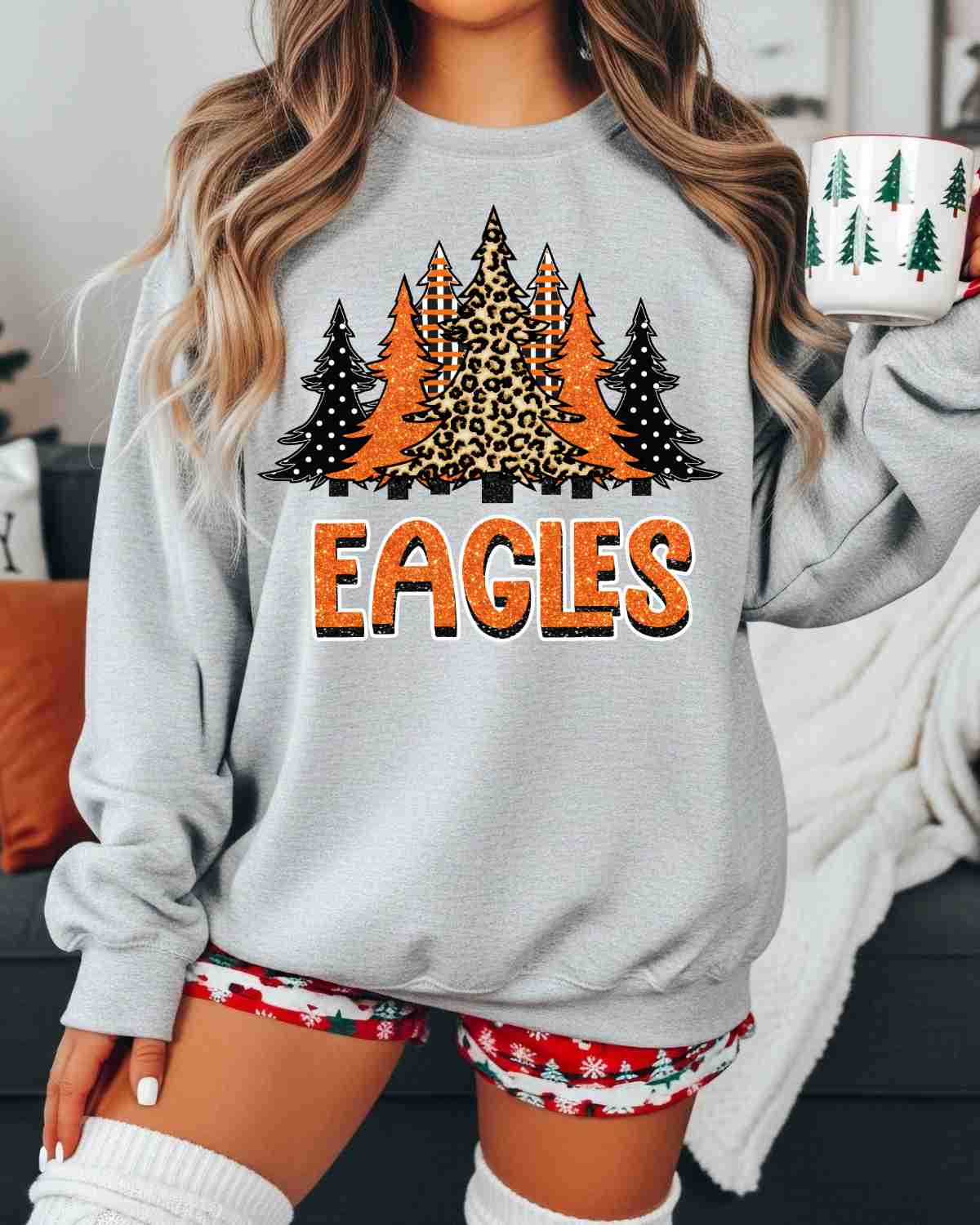 Eagle Christmas Trees DTF Transfer