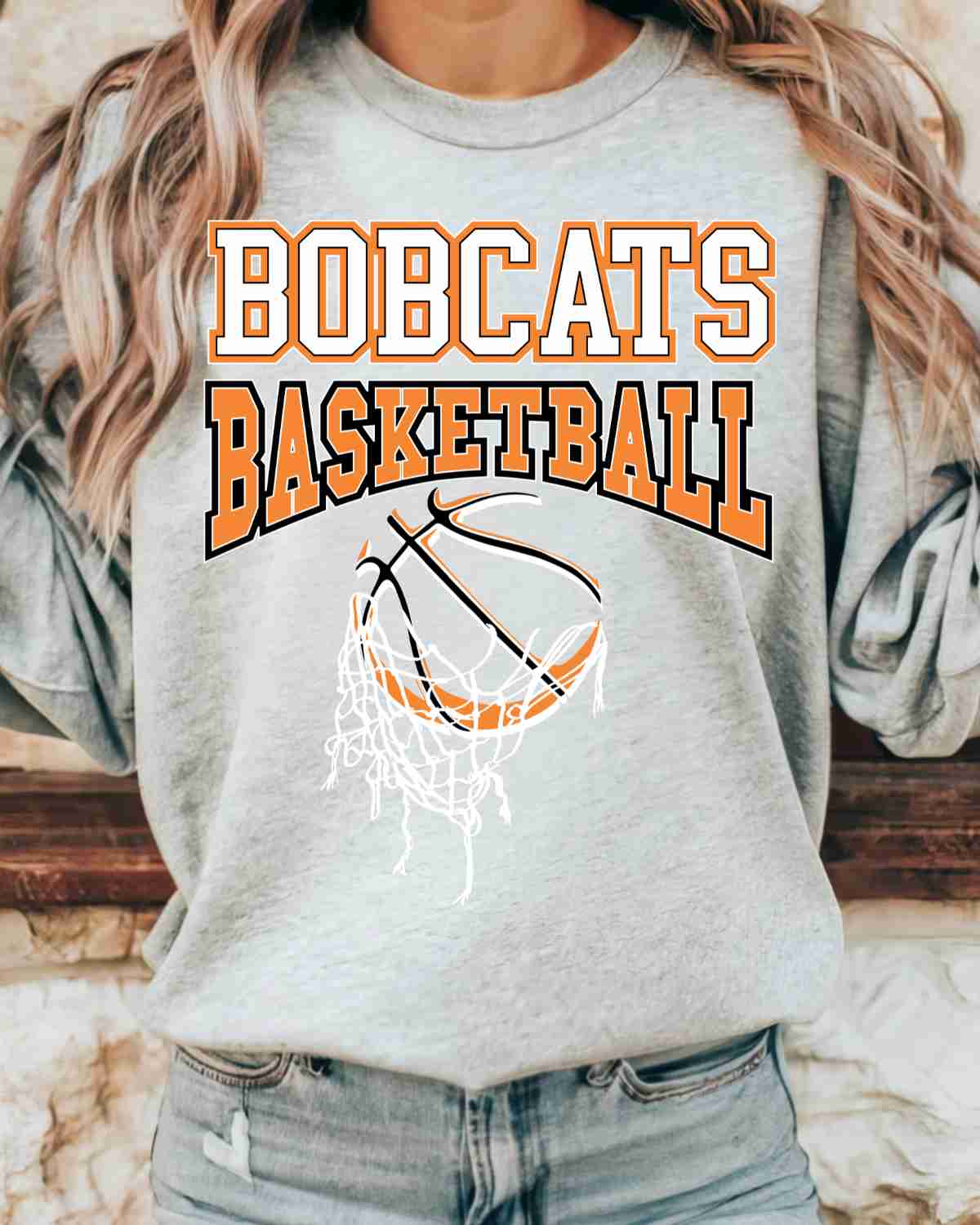 Bobcats Basketball Hanging Net DTF Transfer