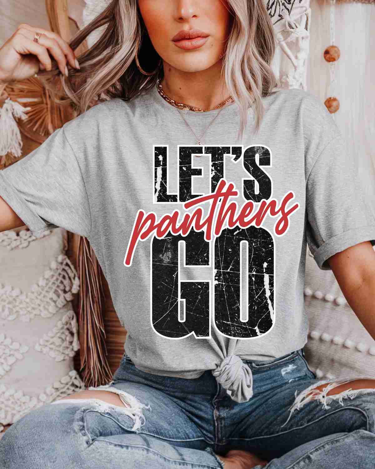 Let's Go Panthers DTF Transfer