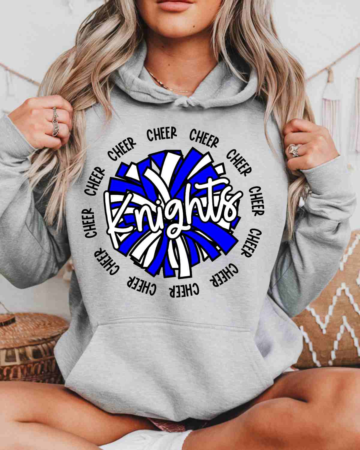 Knights Circle Pom DTF Transfer