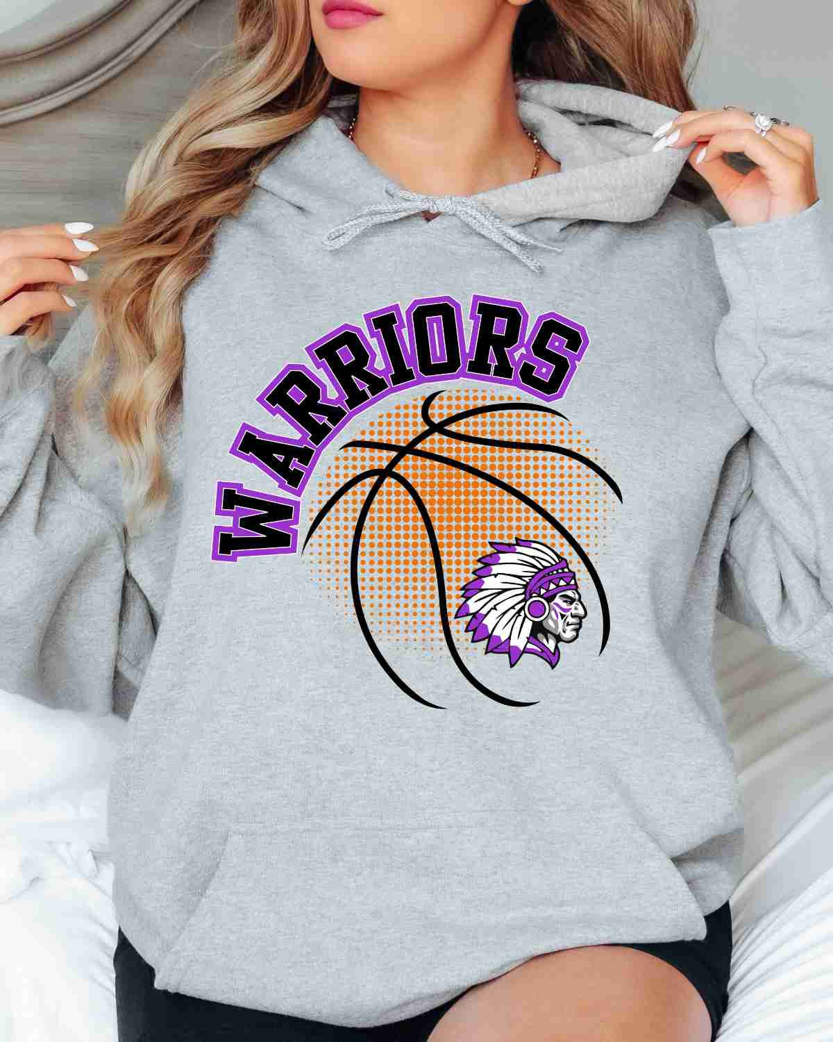 Warriors Basketball Halftone DTF Transfer