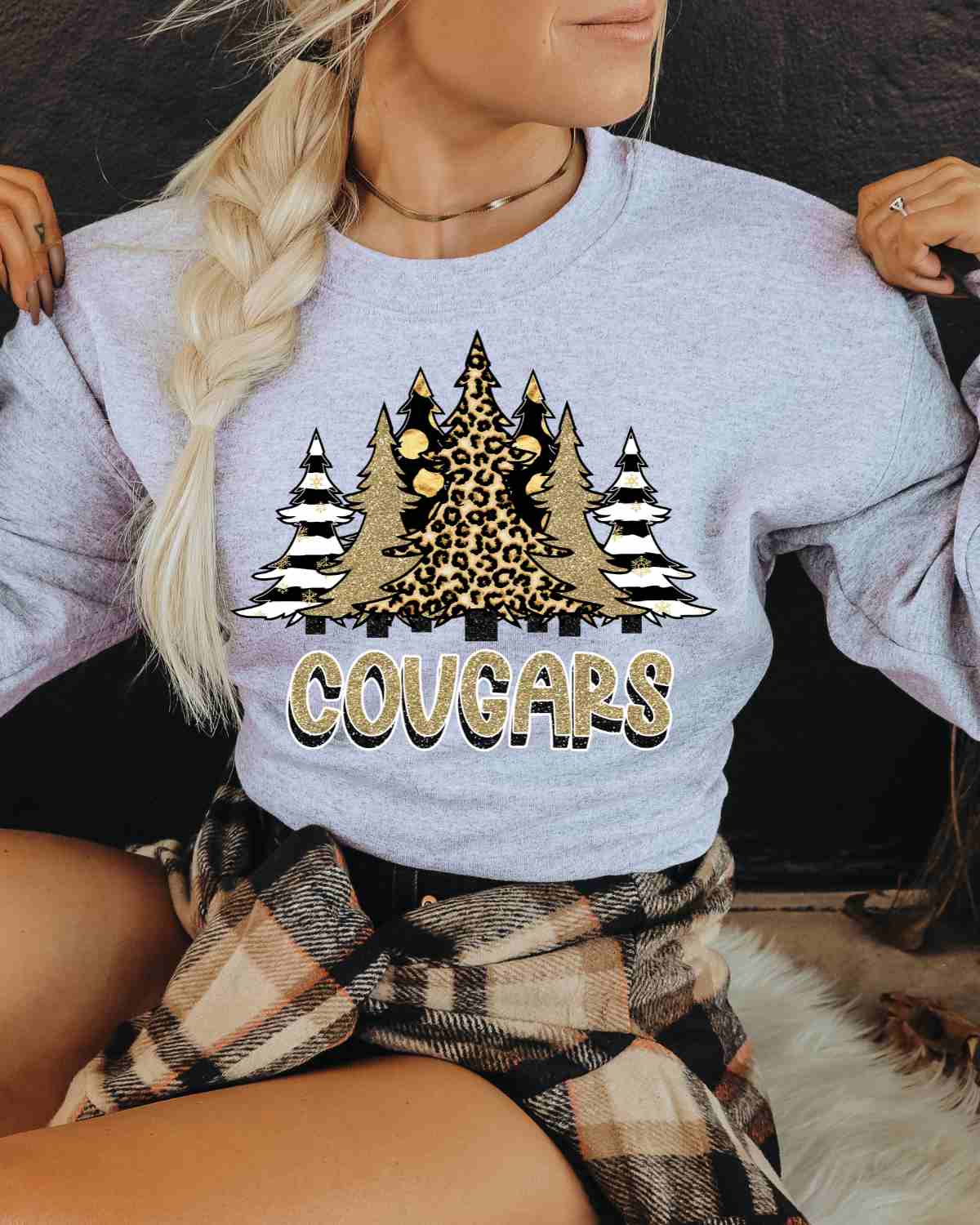 Cougars Christmas Trees DTF Transfer