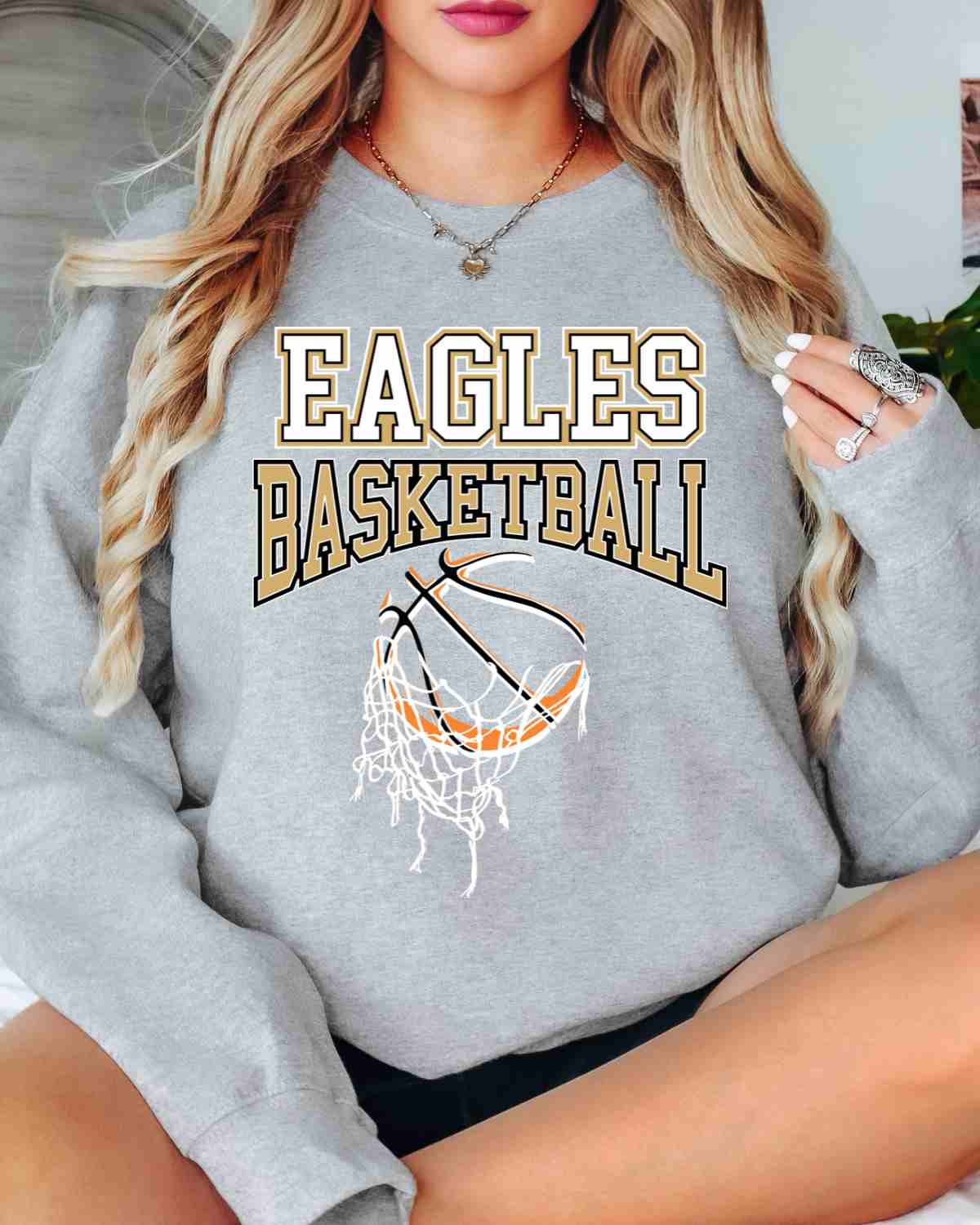 Eagles Basketball Hanging Net DTF Transfer