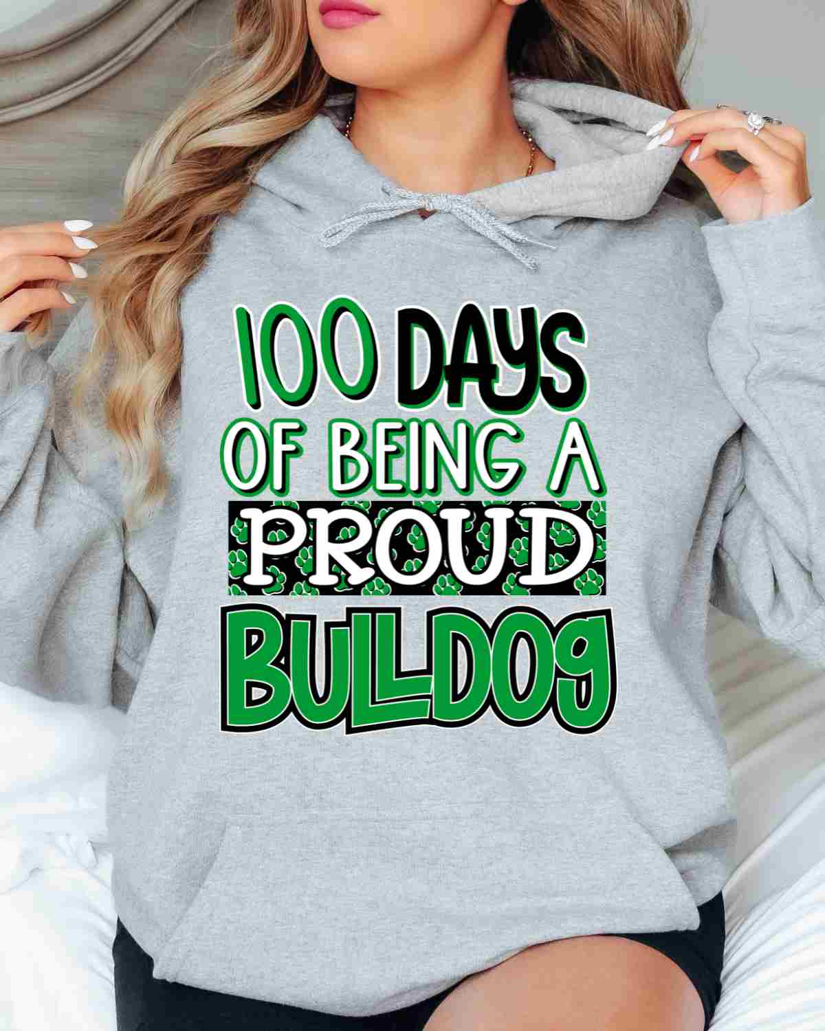 100 Days of Being a Proud Bulldog DTF Transfer