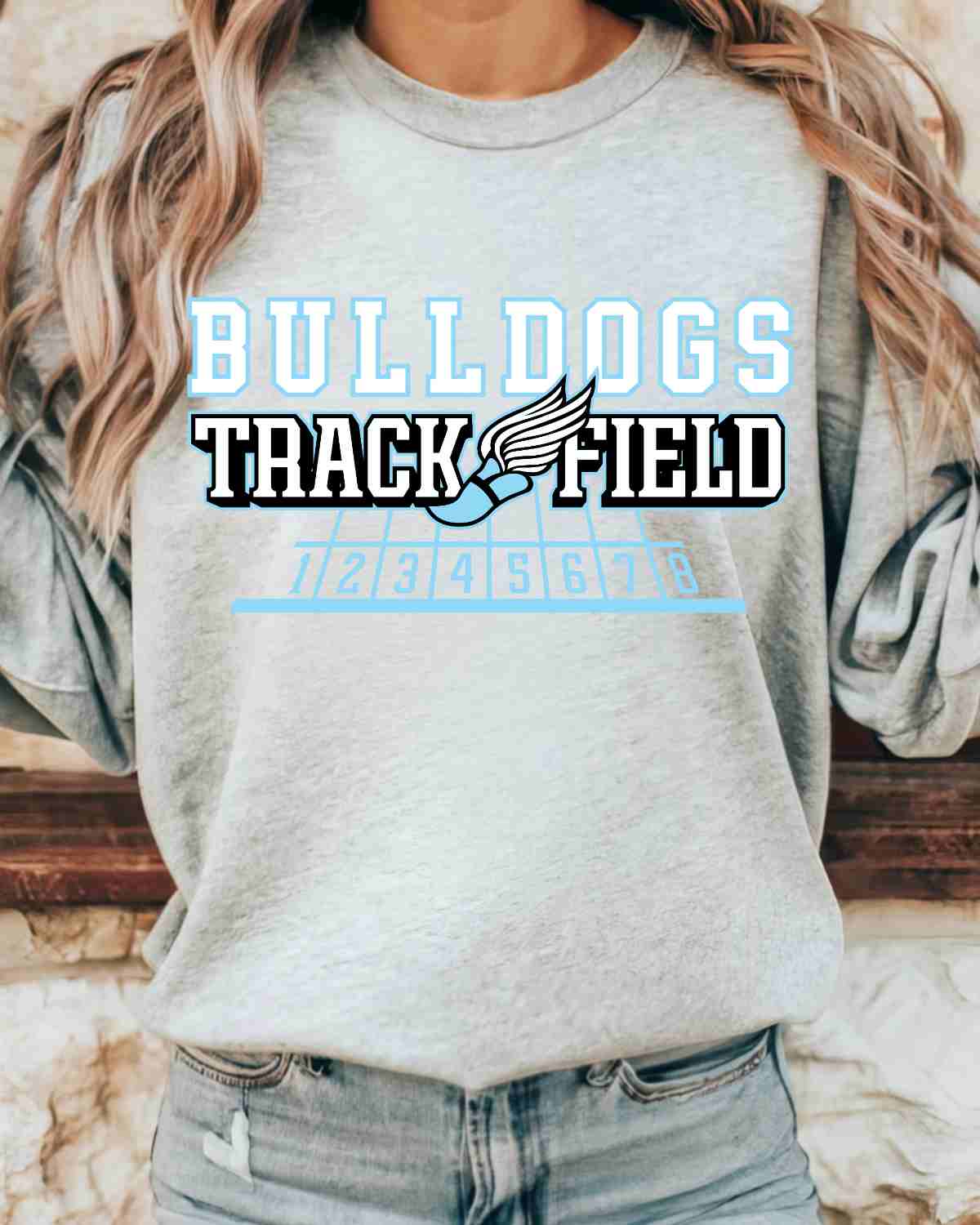 Bulldog Track & Field Shoe Lines DTF Transfer