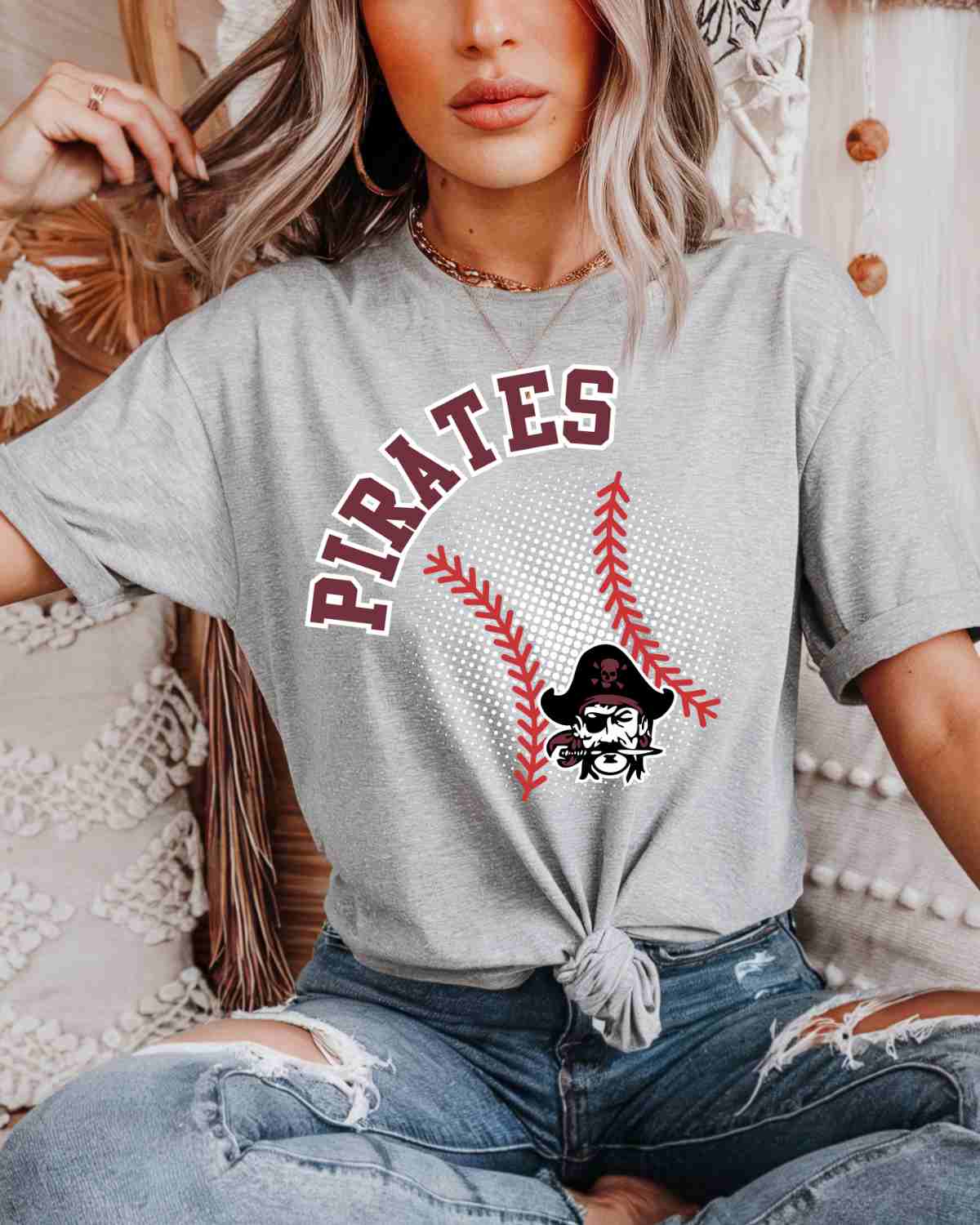 Pirates Baseball Halftone DTF Transfer