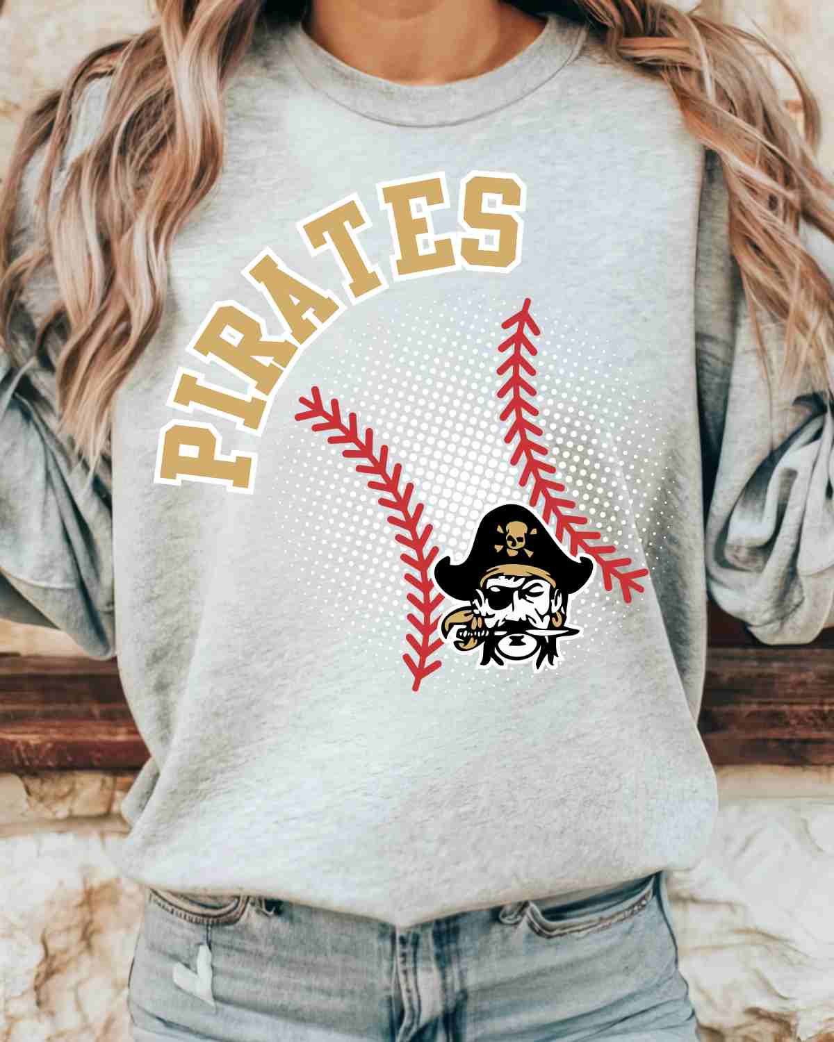 Pirates Baseball Halftone DTF Transfer