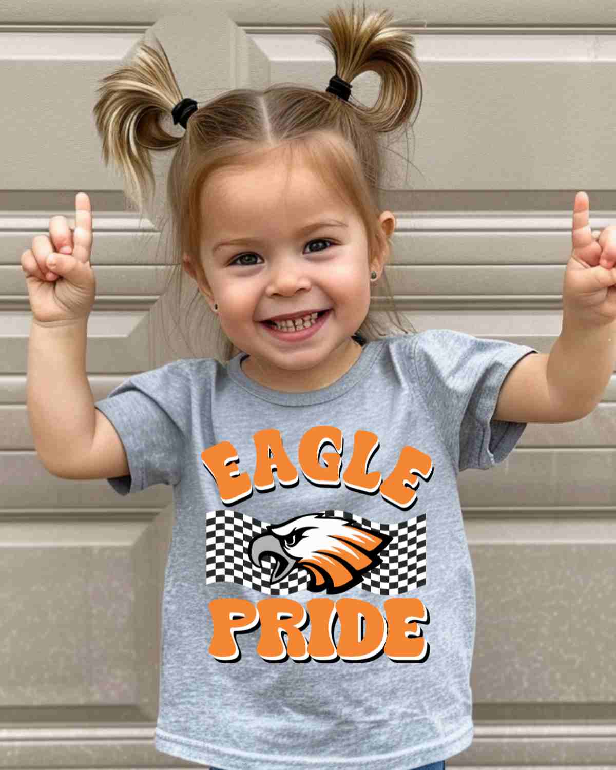 Eagle Pride Checkered Banner DTF Transfer