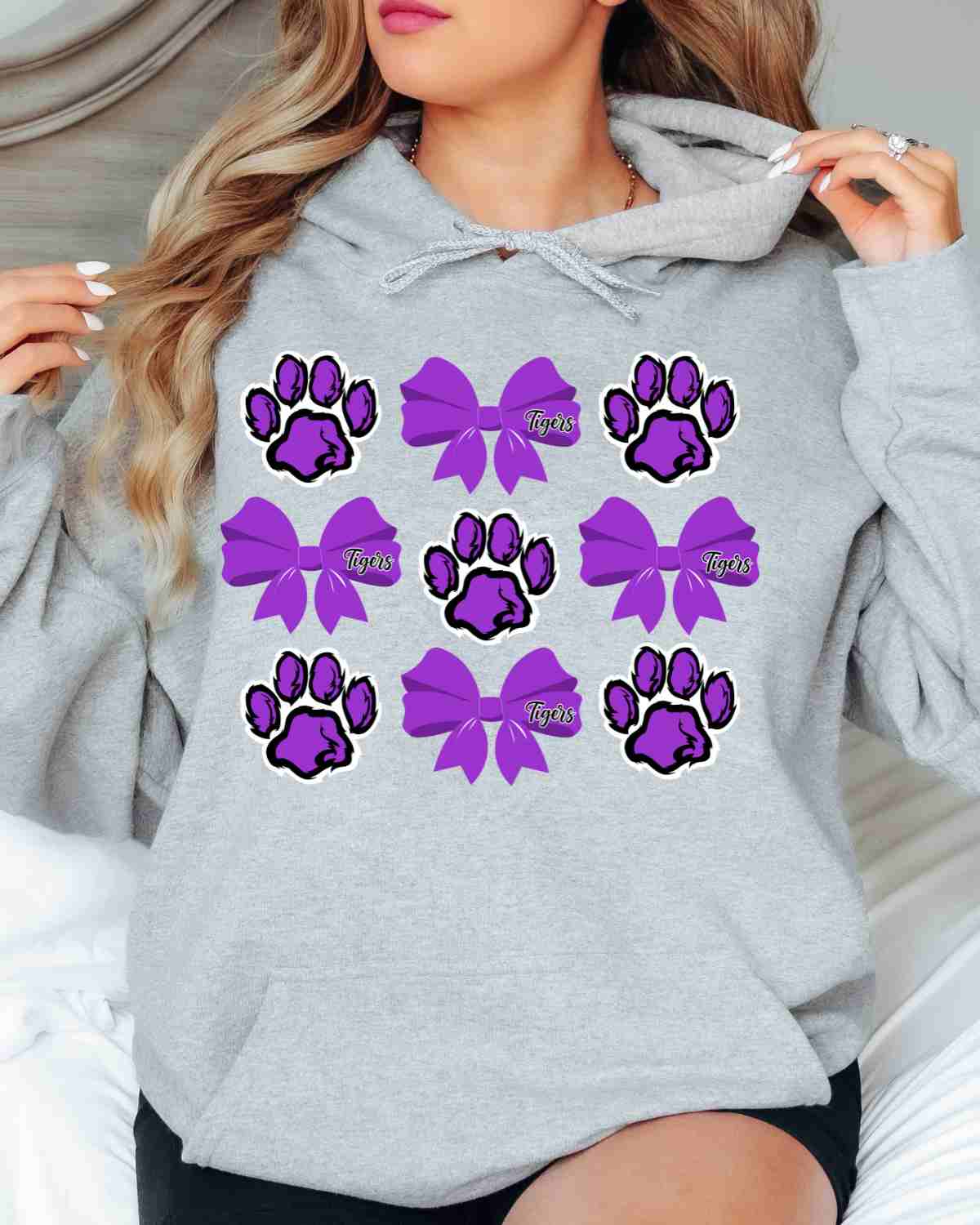 Tigers Coquette Bows DTF Transfer - Rustic Grace Heat Transfer Company
