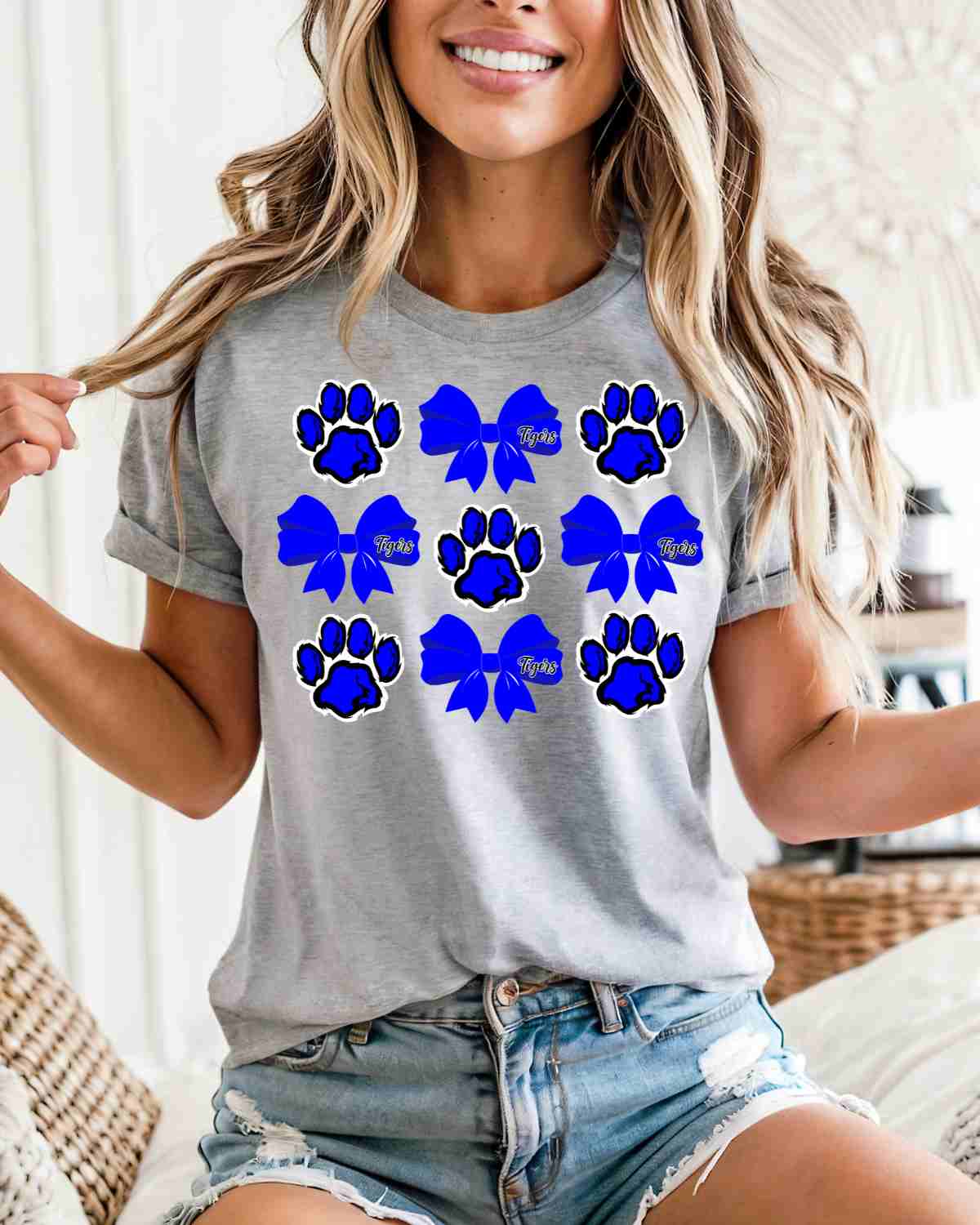 Tigers Coquette Bows DTF Transfer - Rustic Grace Heat Transfer Company