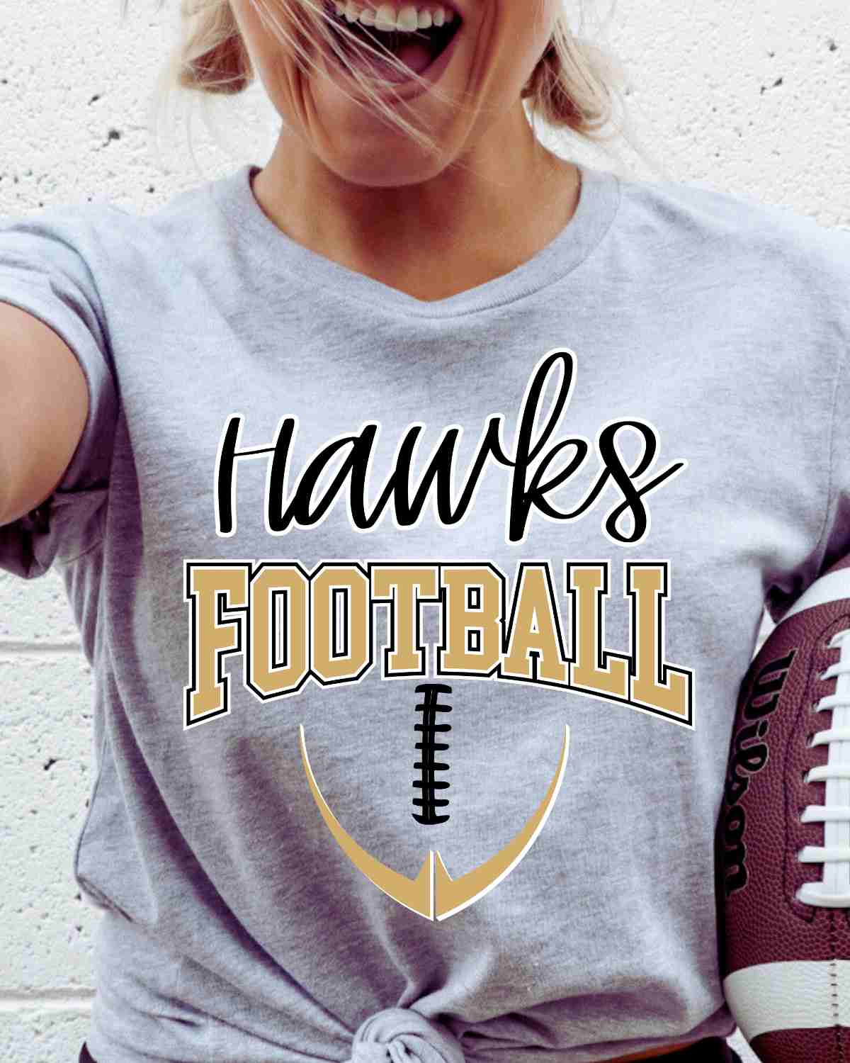 Hawks Half Football DTF Transfer