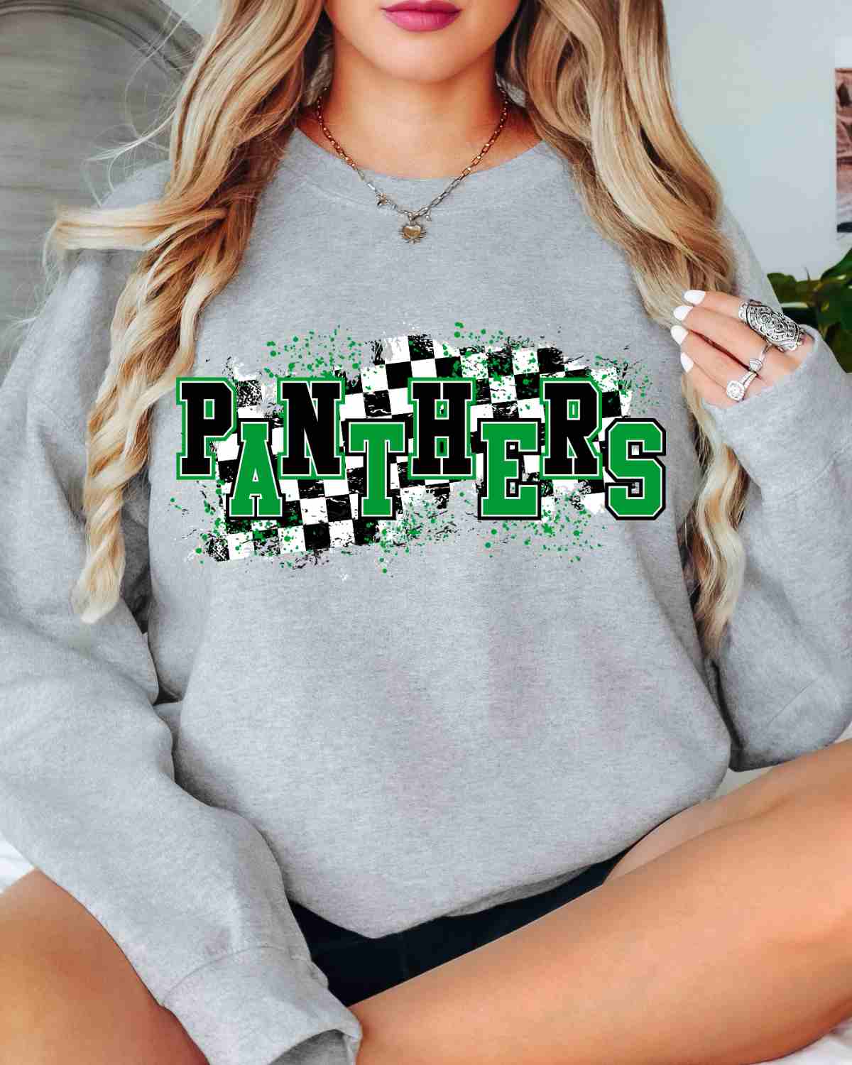 Panthers Checkered Swash DTF Transfer