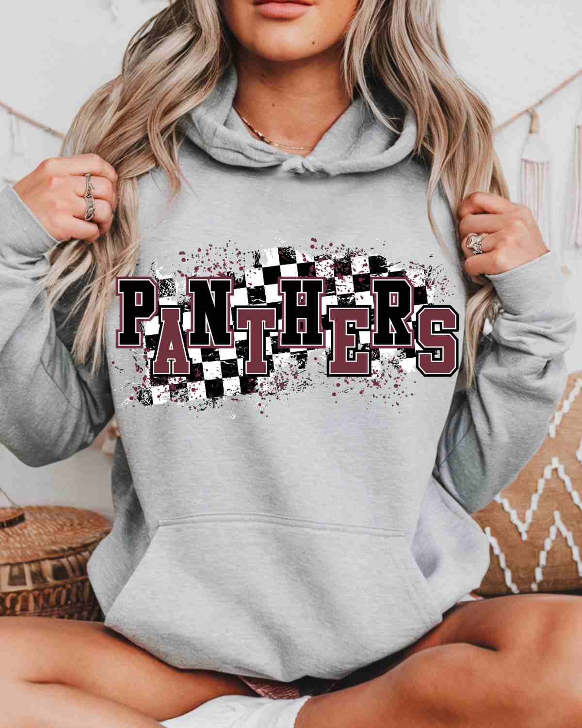 Panthers Checkered Swash DTF Transfer