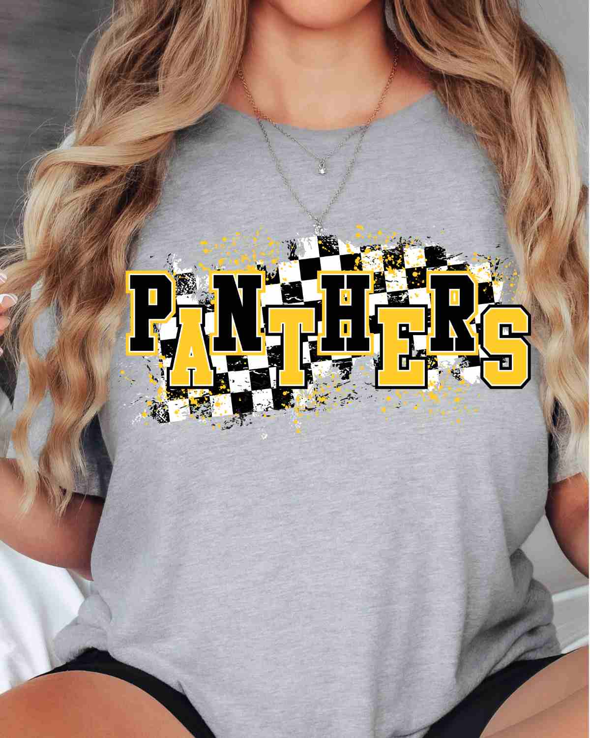 Panthers Checkered Swash DTF Transfer