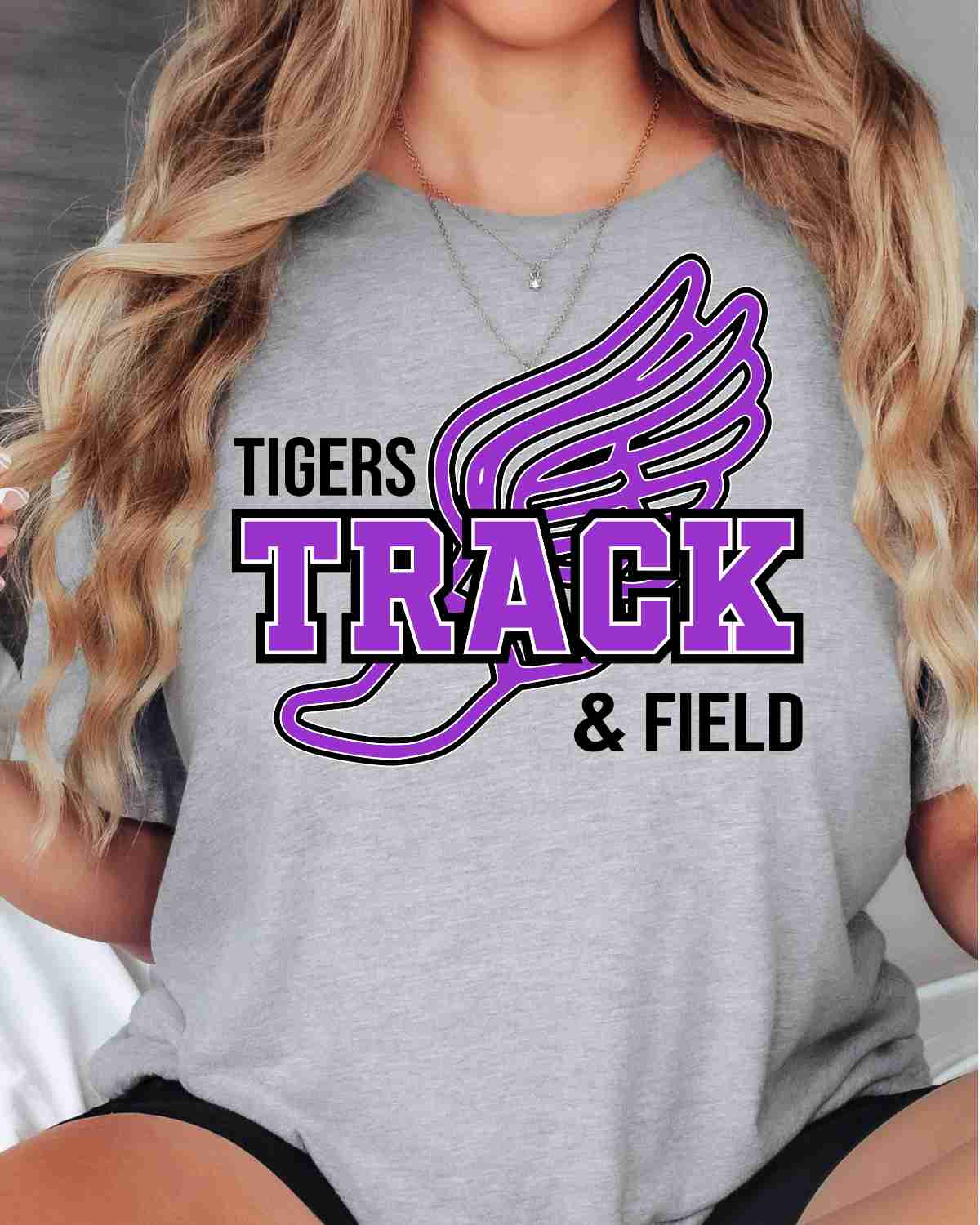 Tigers Track & Field Winged Shoe DTF Transfer